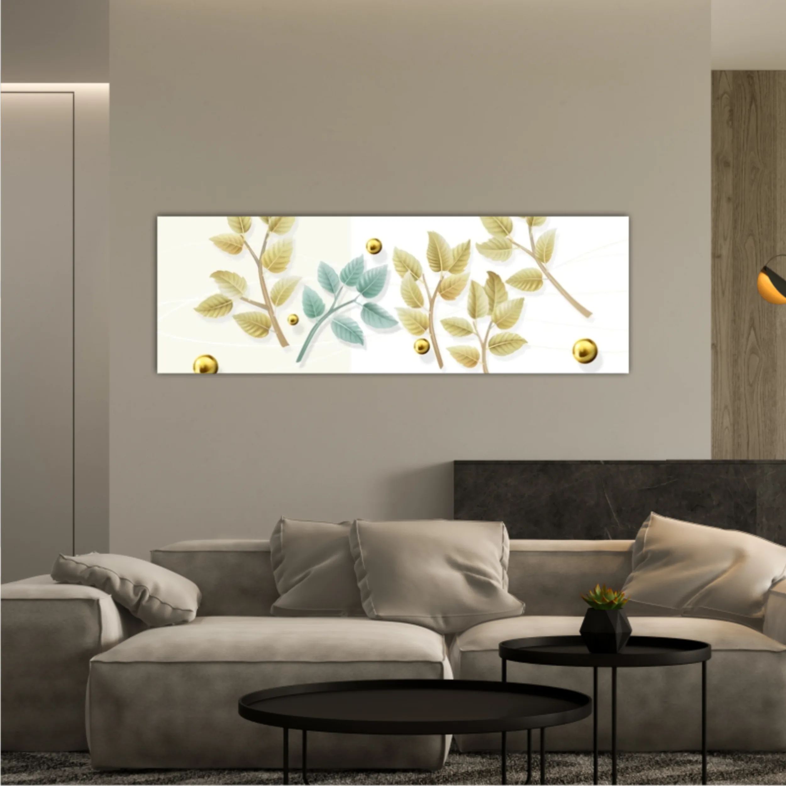 3d illustration of leaves and pearls