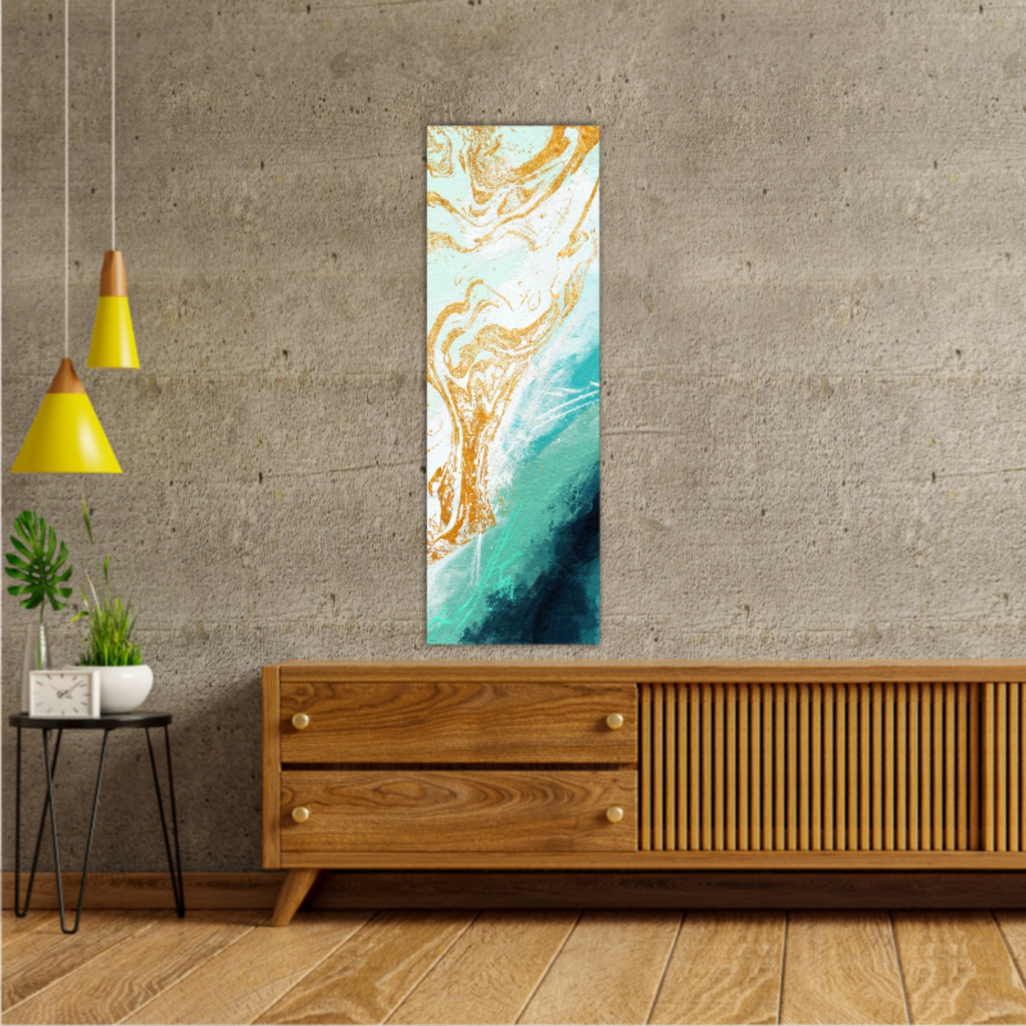 3d illustration of sand and water seashore scene