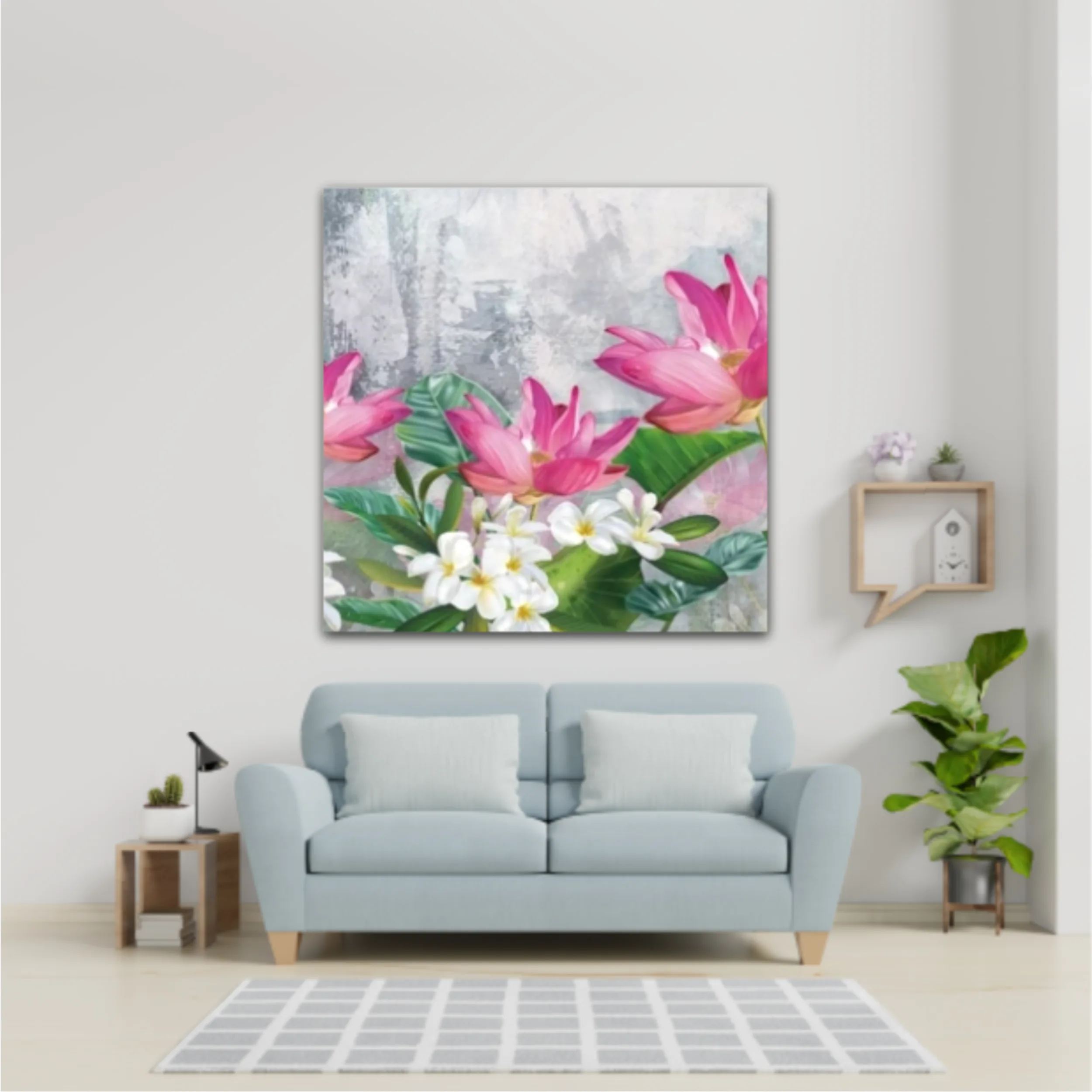 3d illustration of flowers in brilliant bloom in spring line. Luxurious abstract art digital painting