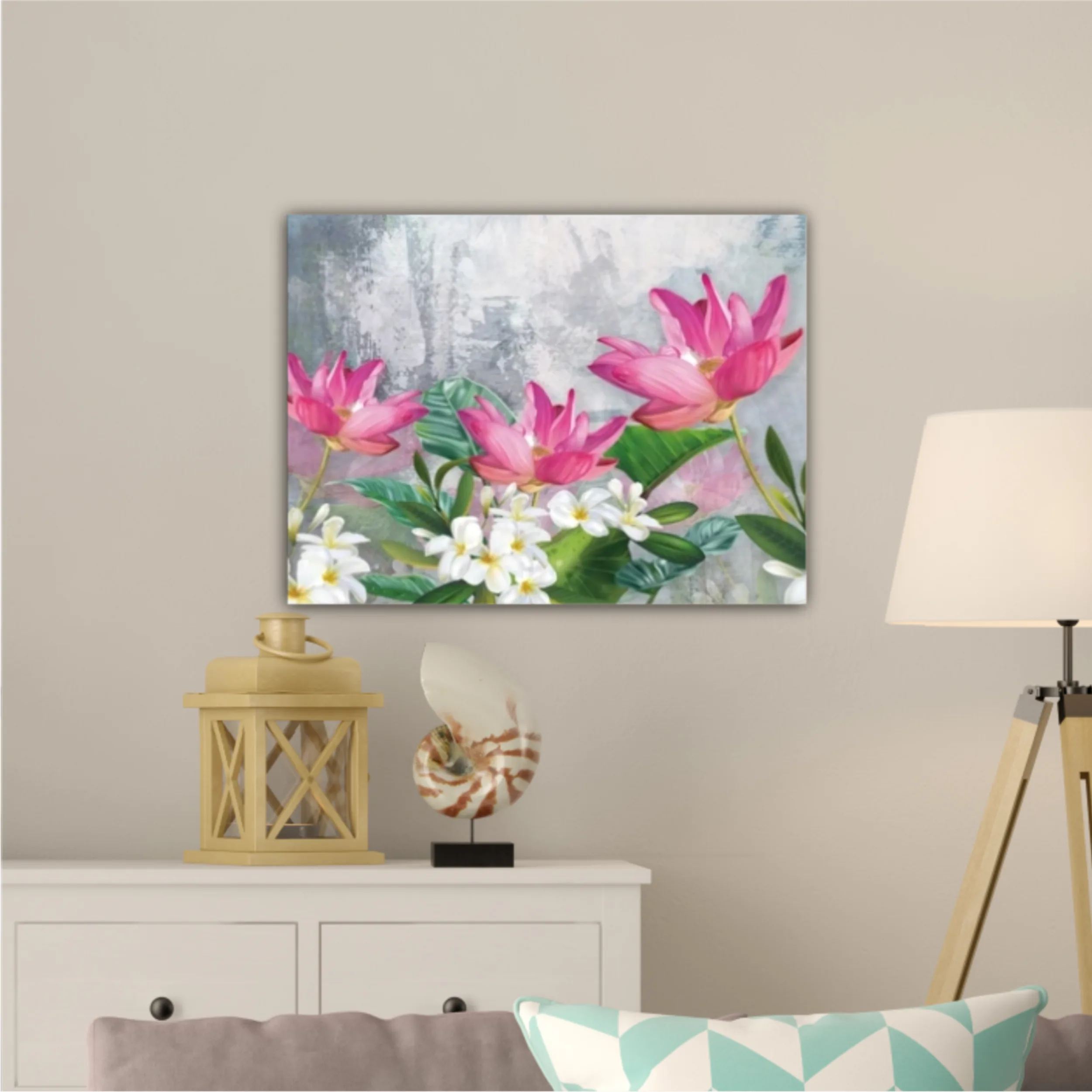 3d illustration of flowers in brilliant bloom in spring line. Luxurious abstract art digital painting