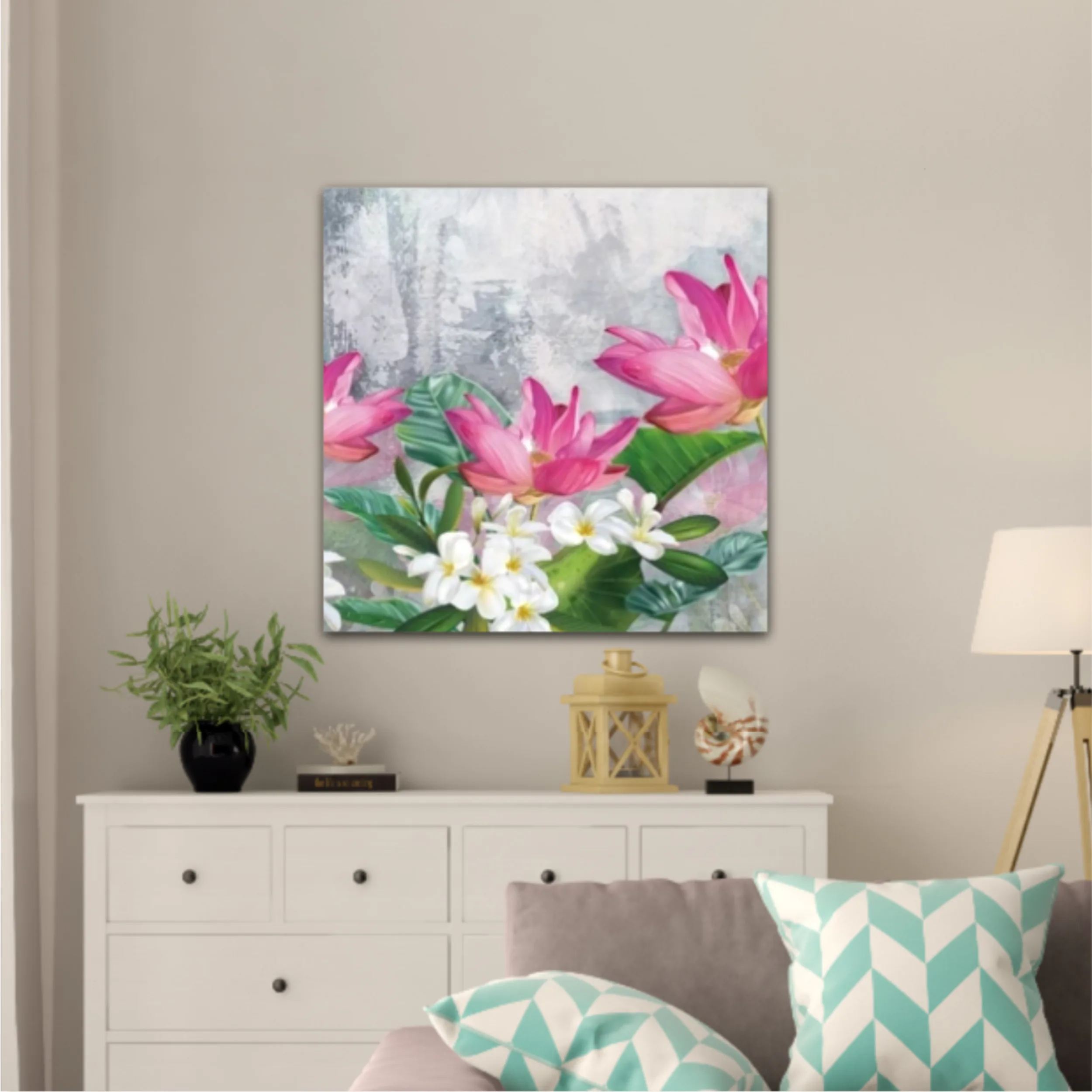 3d illustration of flowers in brilliant bloom in spring line. Luxurious abstract art digital painting