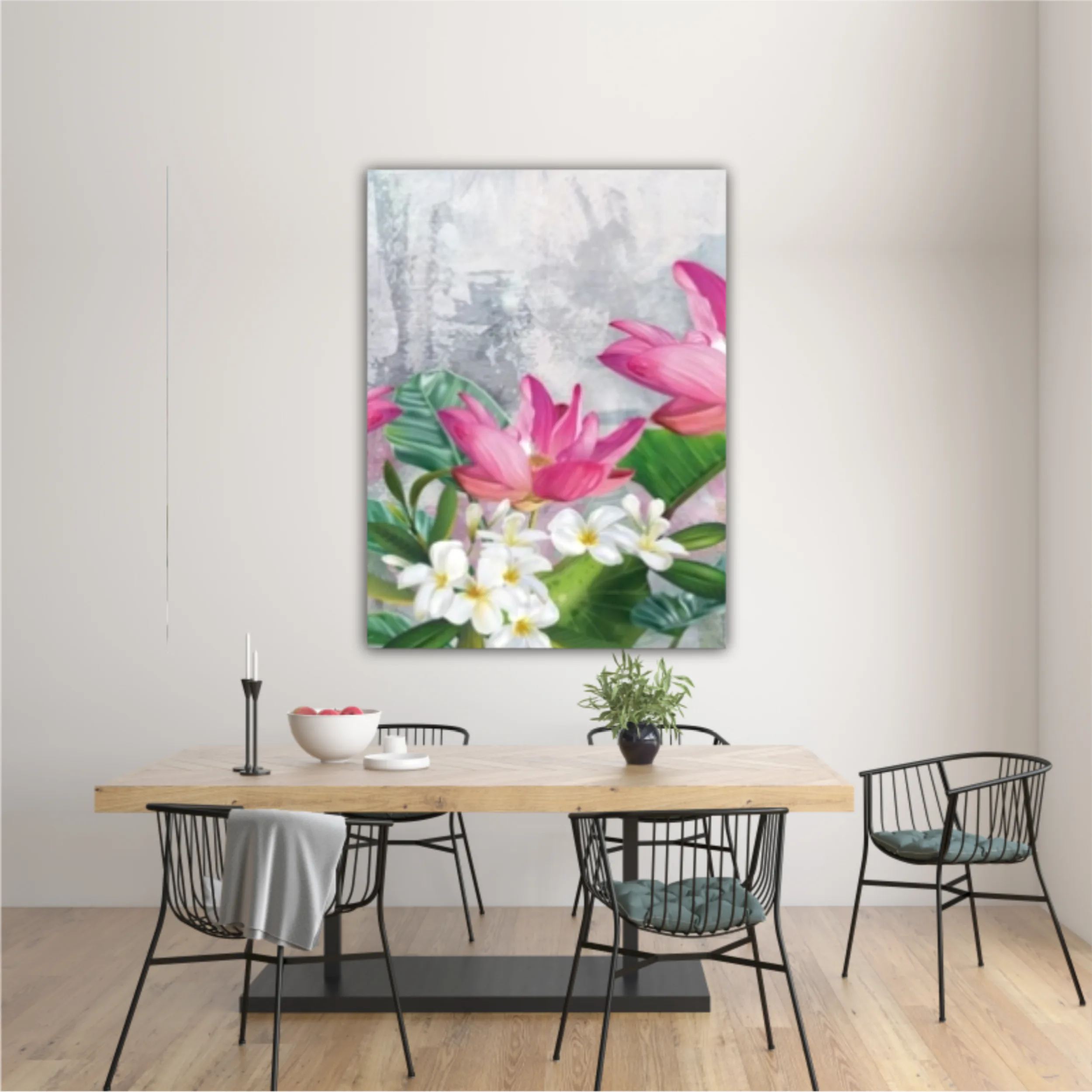 3d illustration of flowers in brilliant bloom in spring line. Luxurious abstract art digital painting