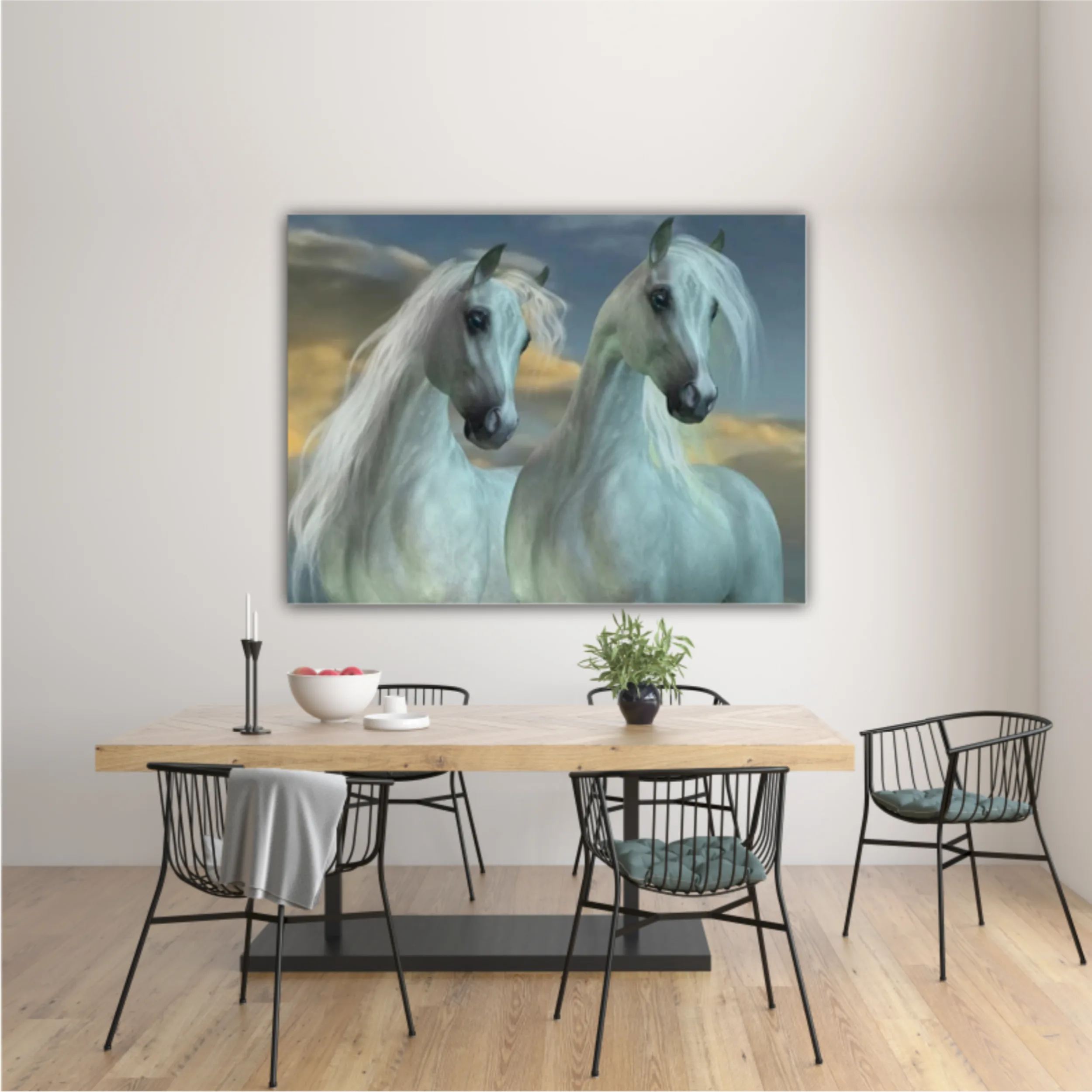 3d illustration of horse and beach design