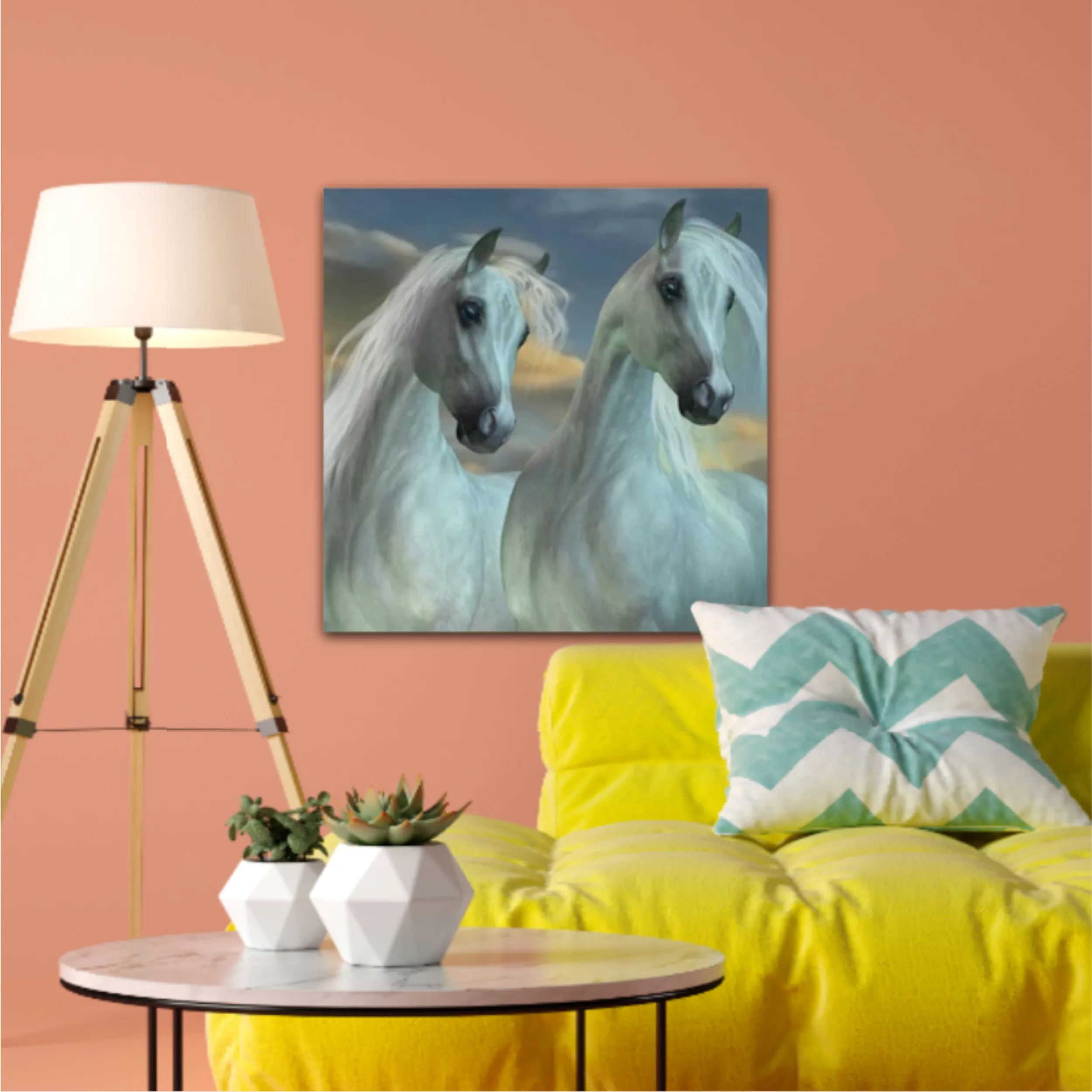 3d illustration of horse and beach design