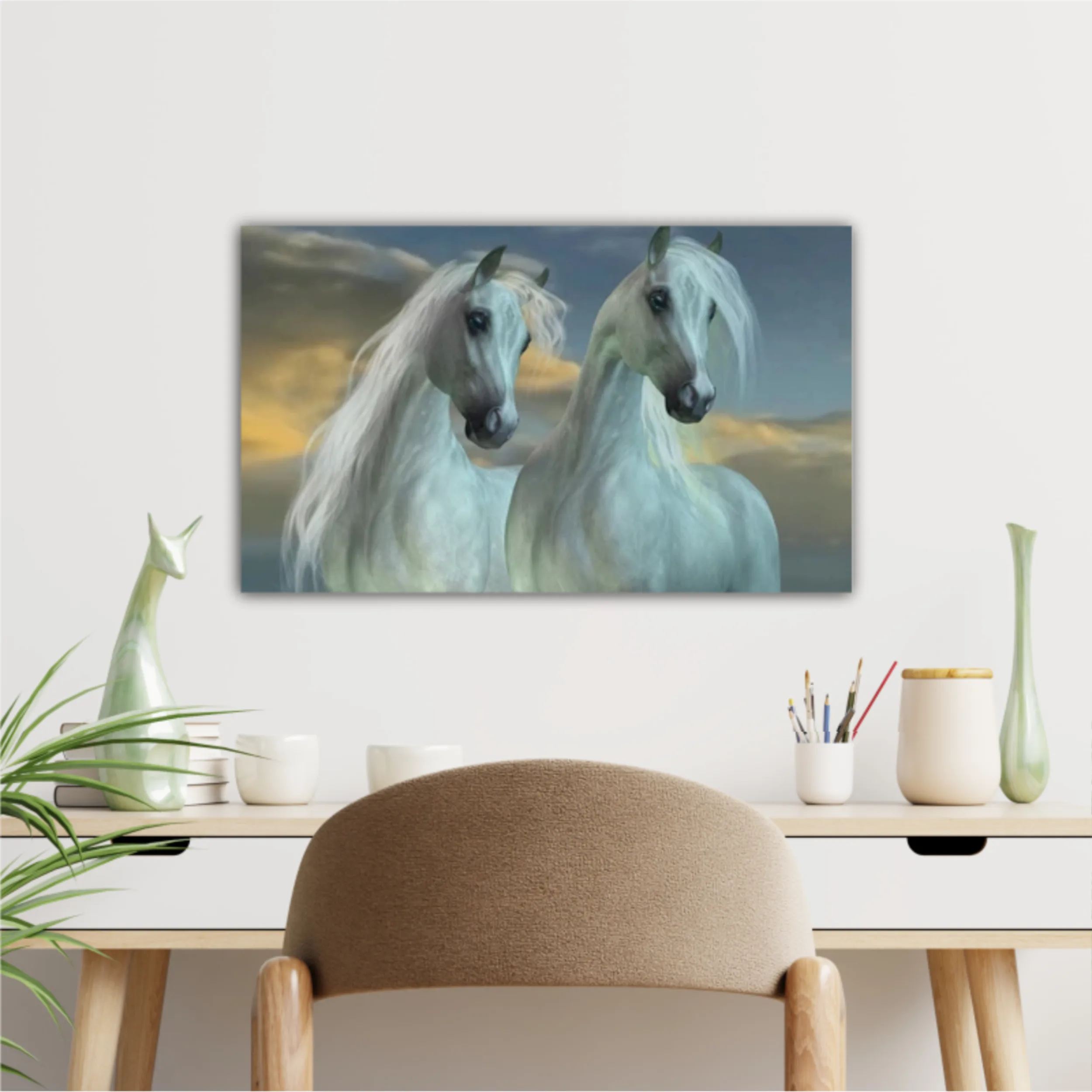 3d illustration of horse and beach design