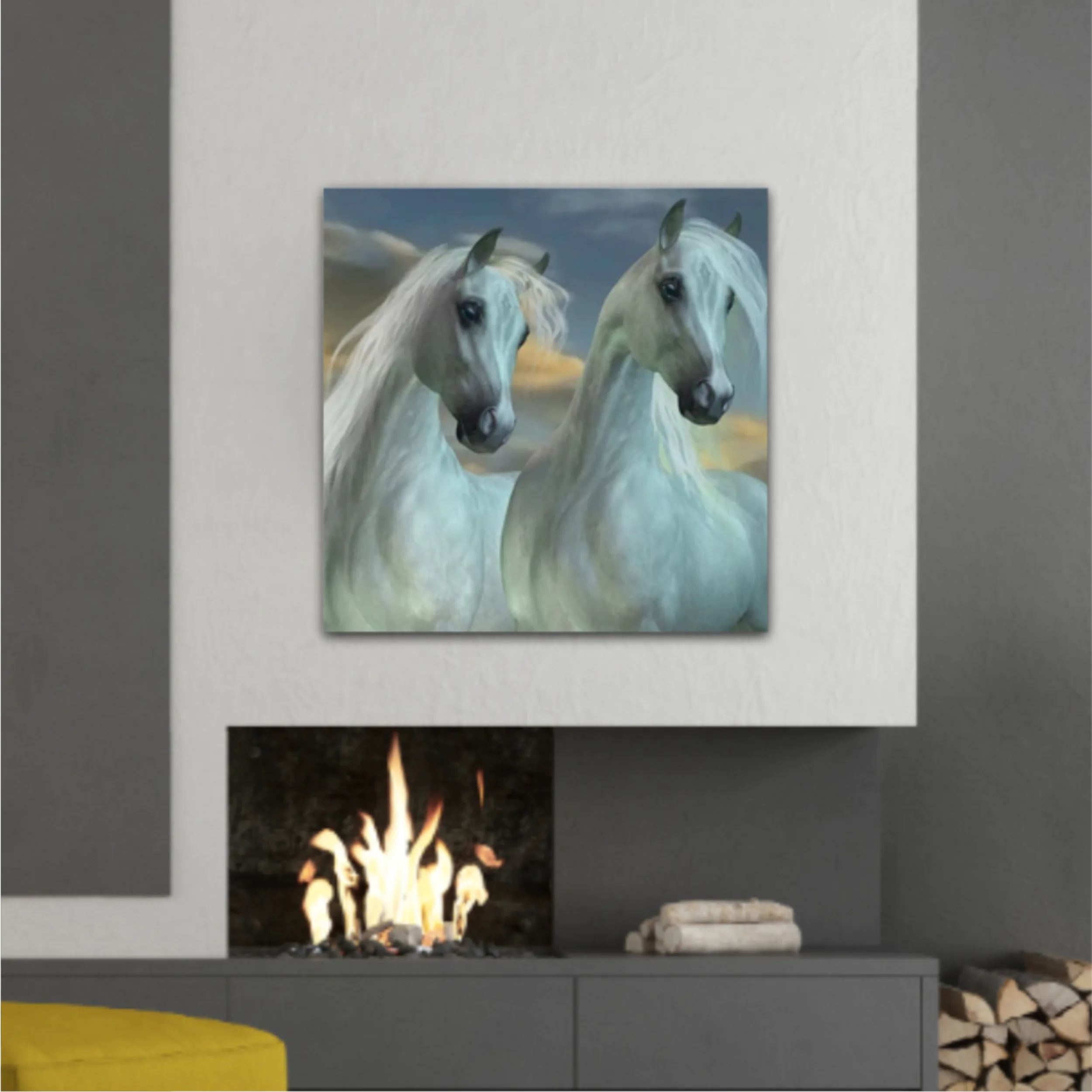 3d illustration of horse and beach design