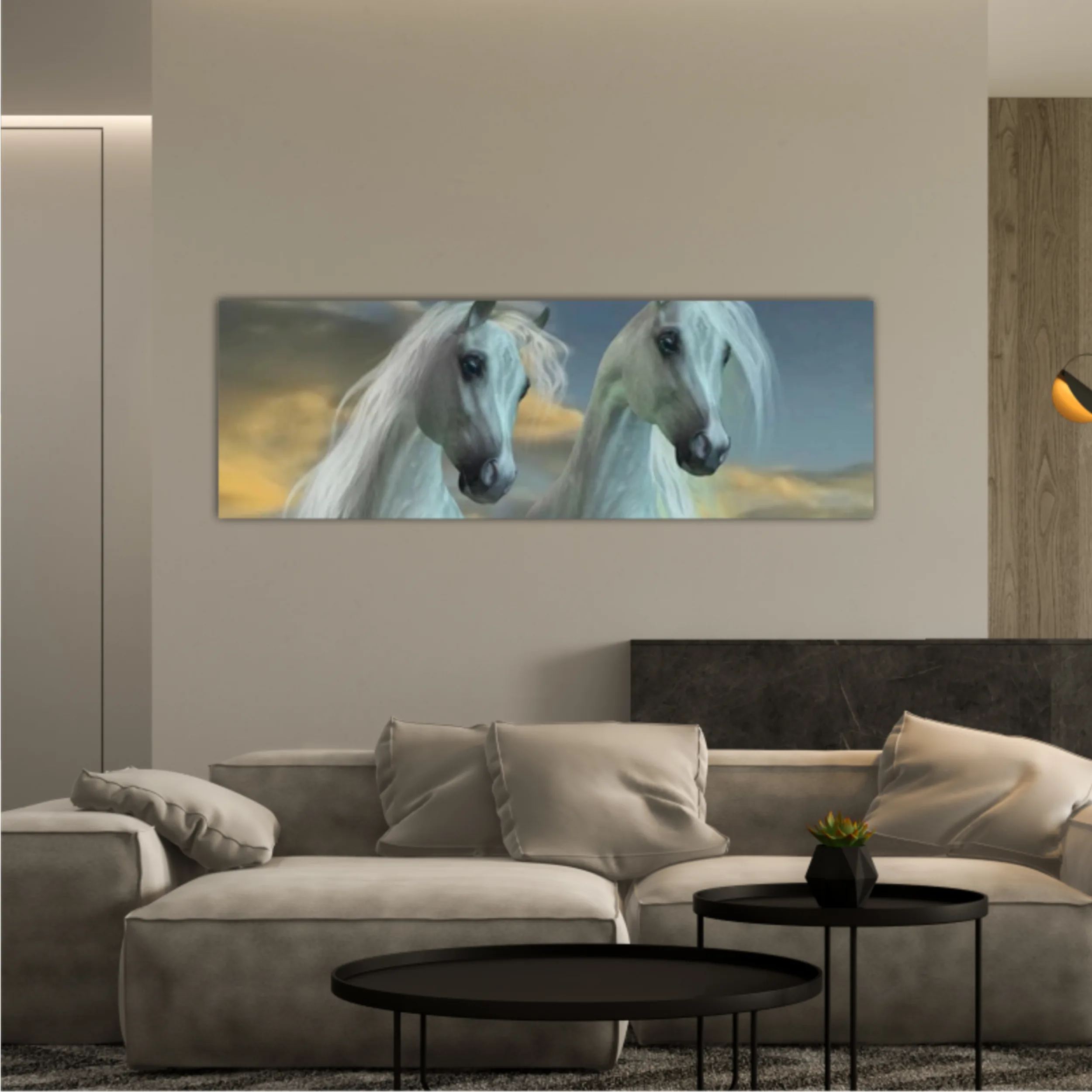 3d illustration of horse and beach design