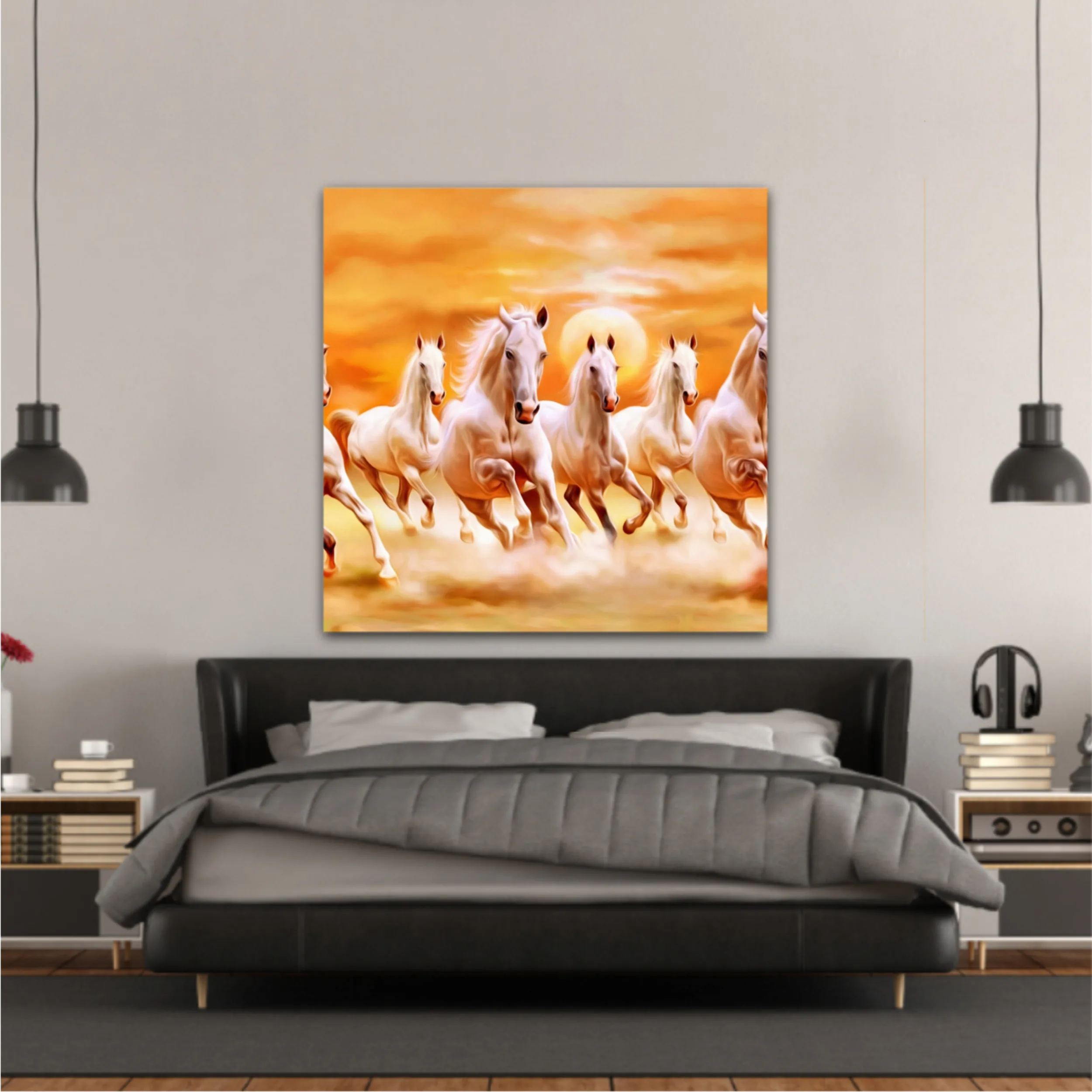 3d illustration of horse and beach design