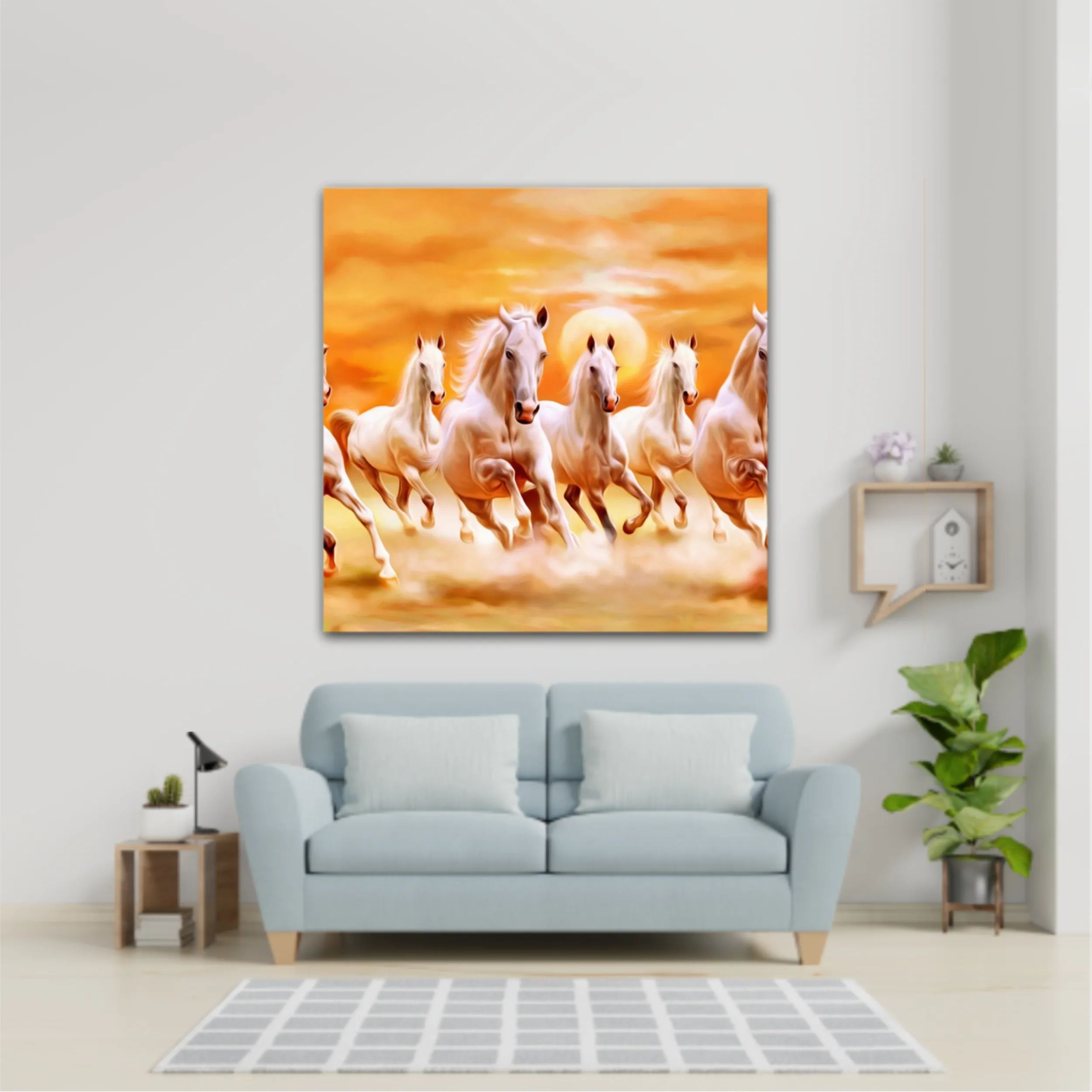 3d illustration of horse and beach design