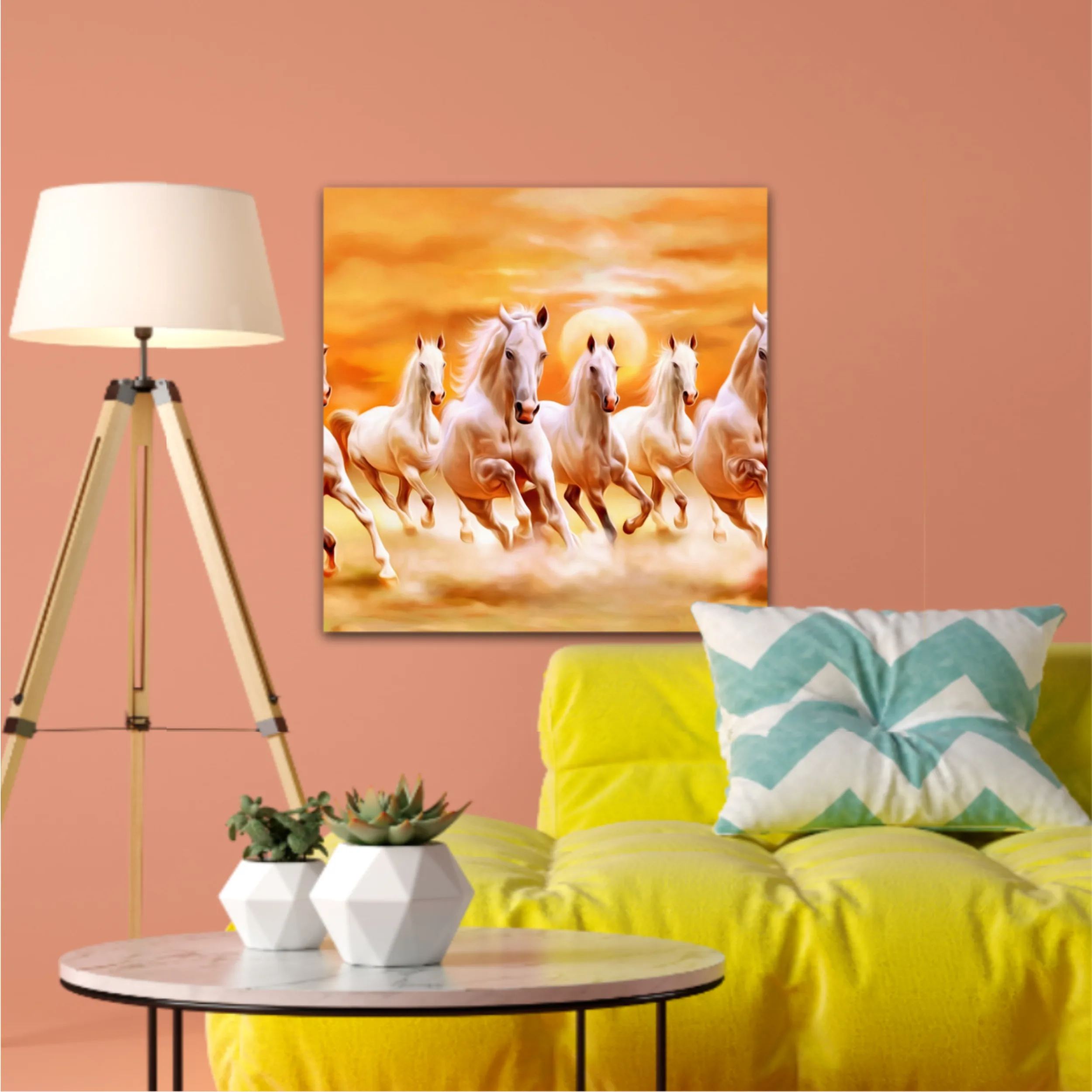 3d illustration of horse and beach design