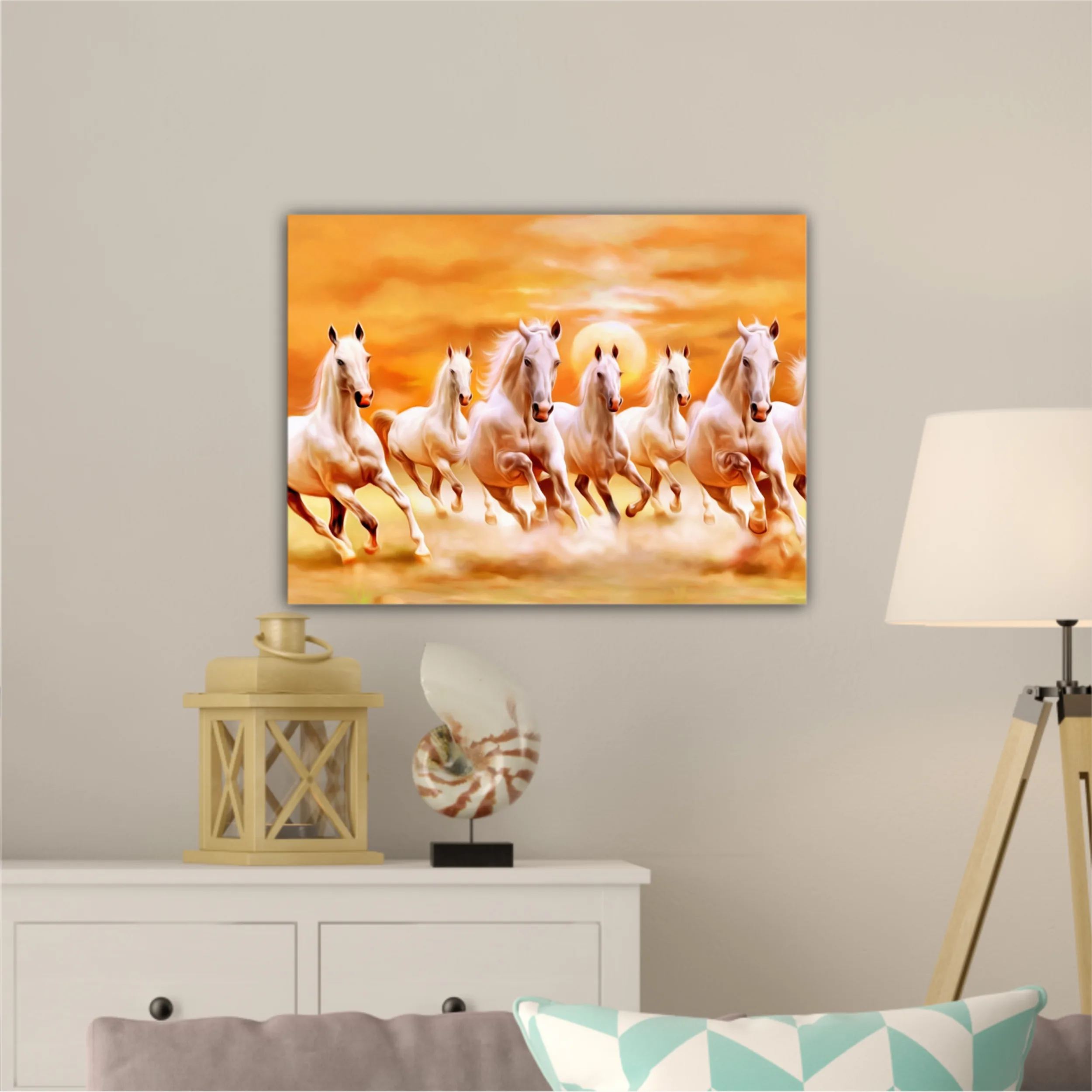 3d illustration of horse and beach design