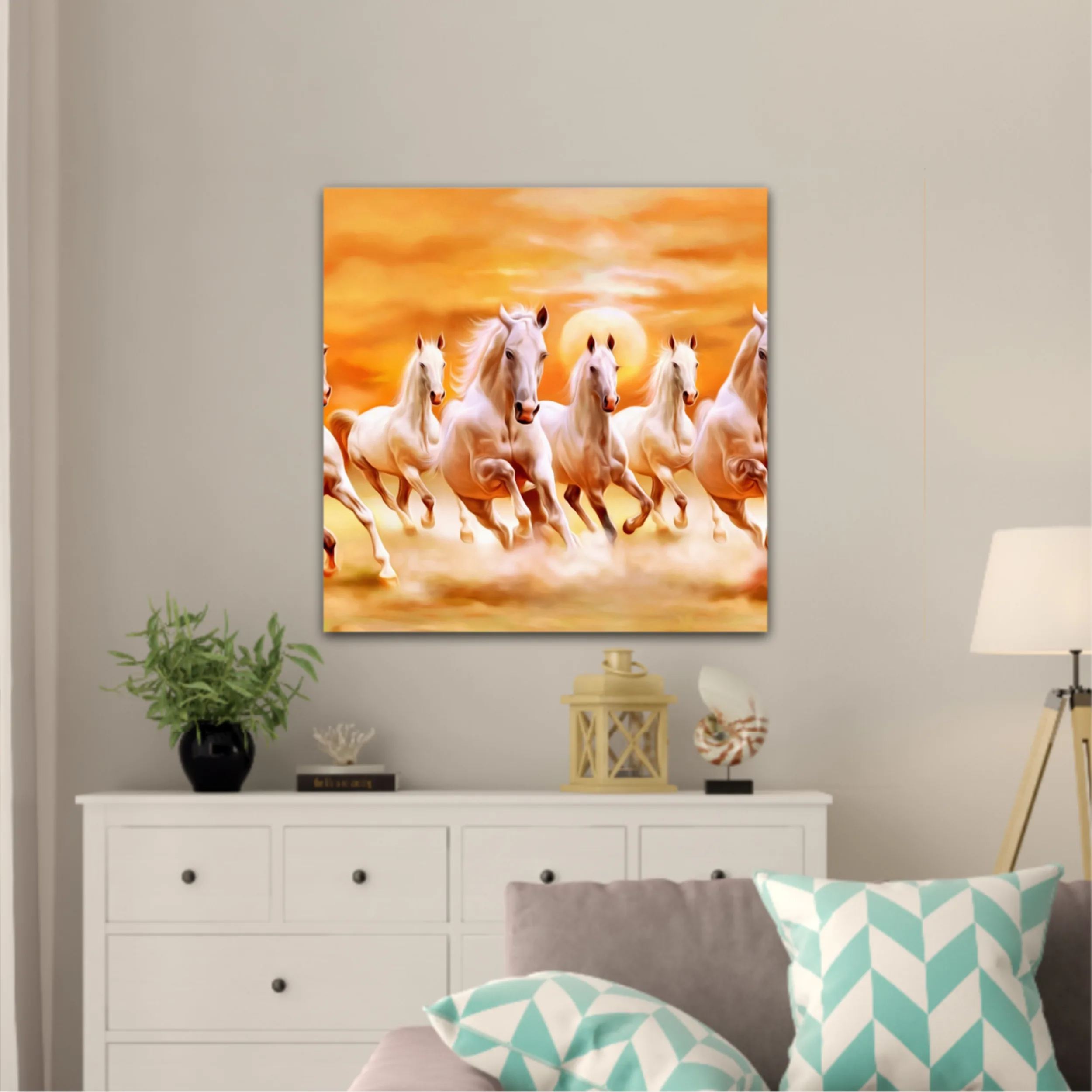 3d illustration of horse and beach design