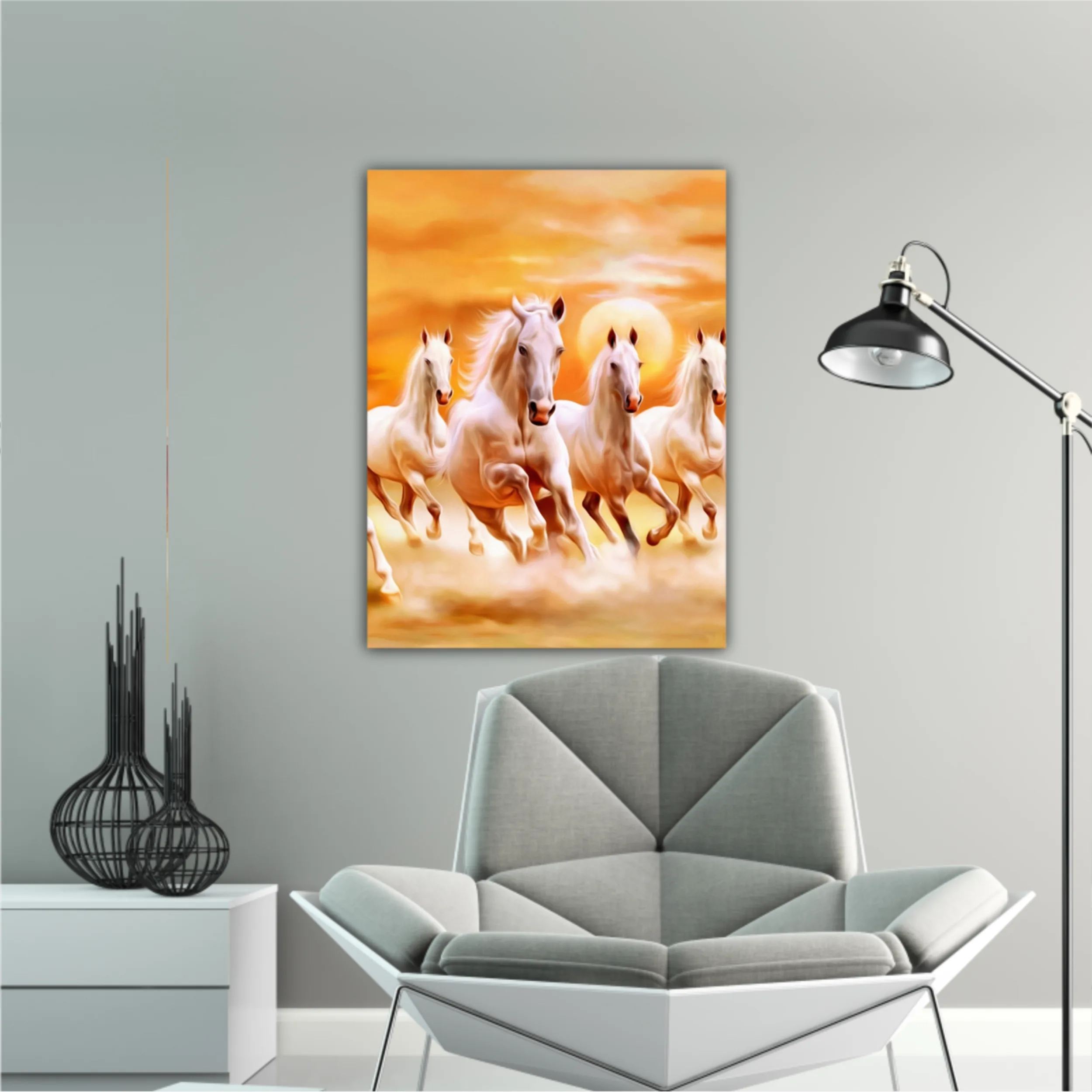 3d illustration of horse and beach design