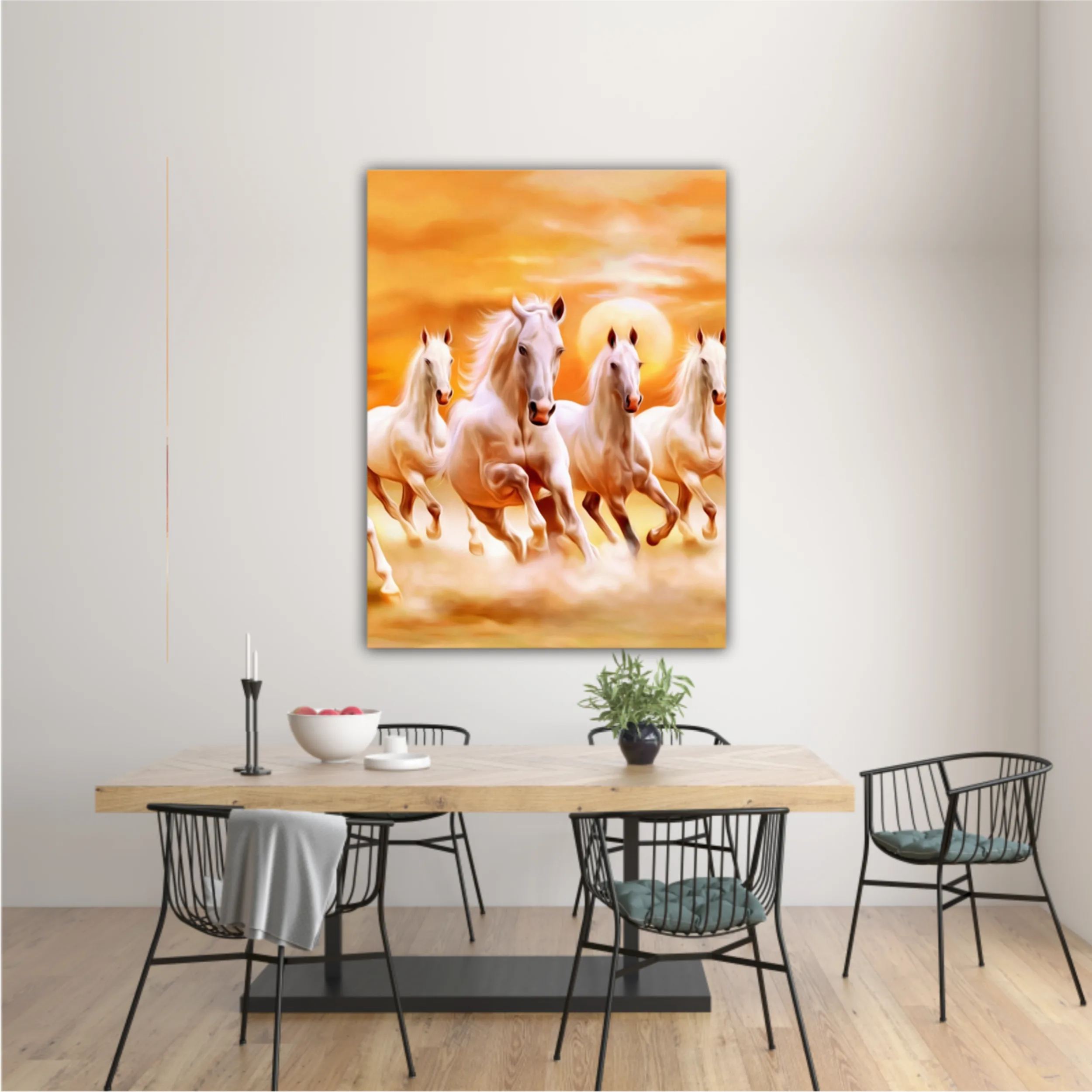 3d illustration of horse and beach design