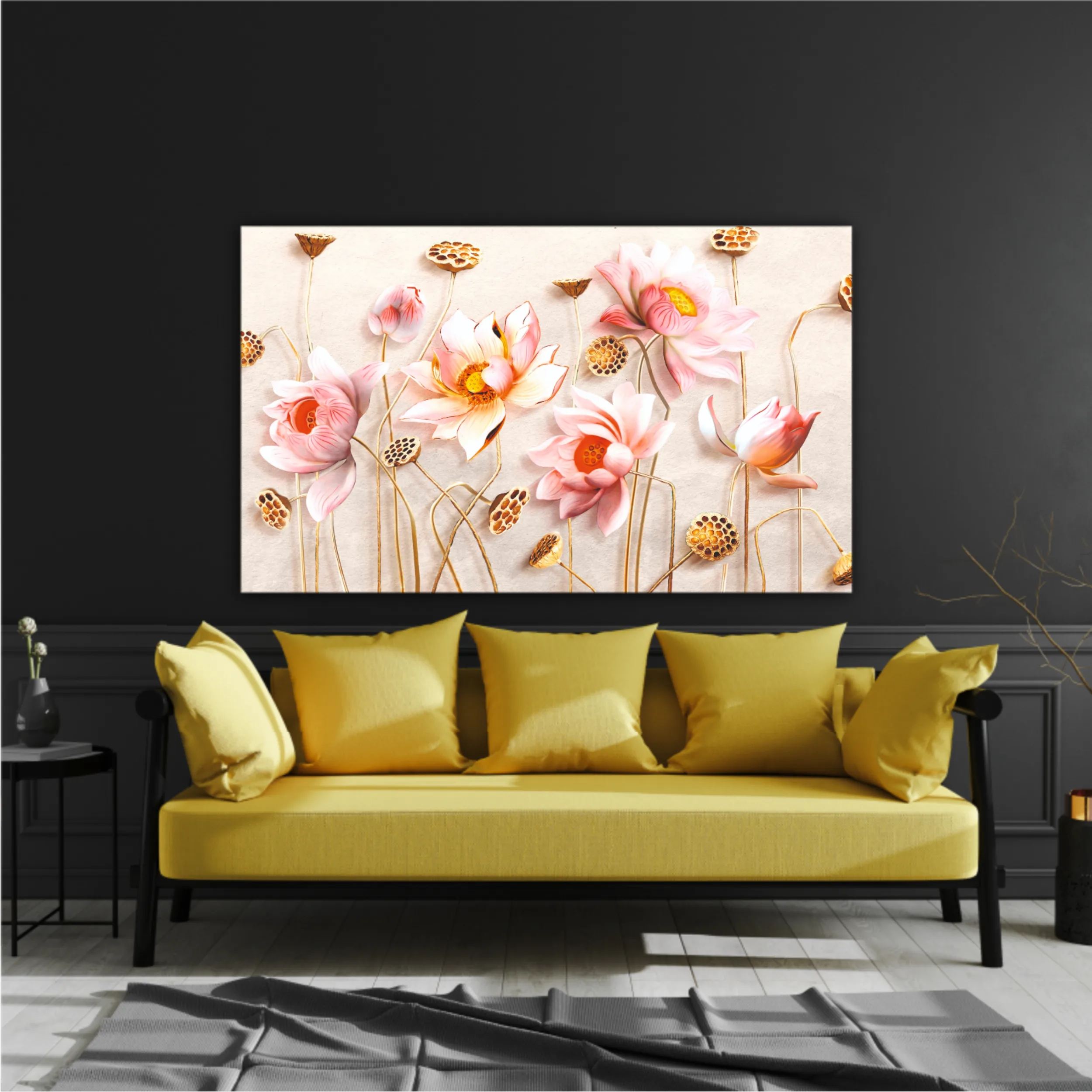 Pink flowers, 3D Illustration of flower wallpaper