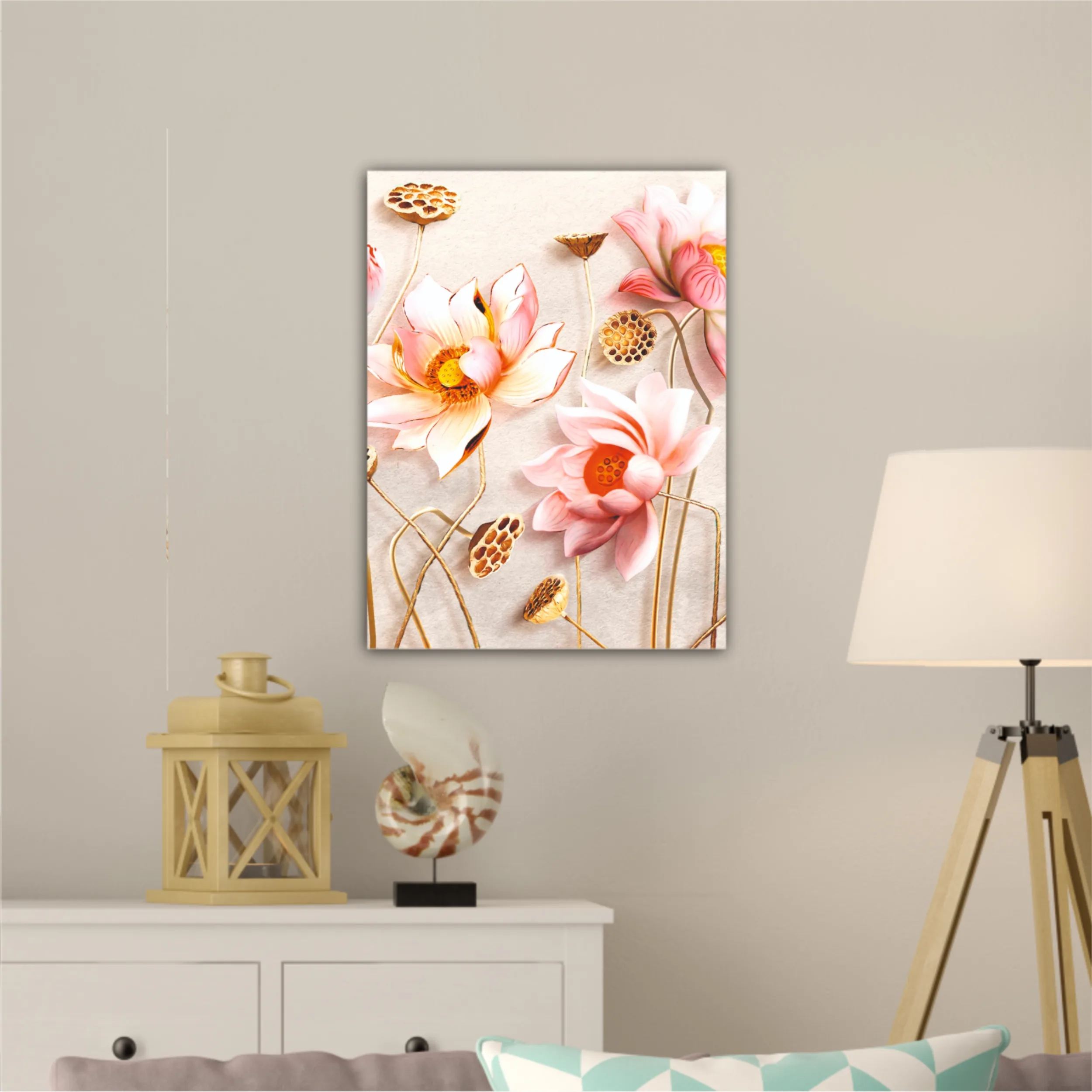 Pink flowers, 3D Illustration of flower wallpaper