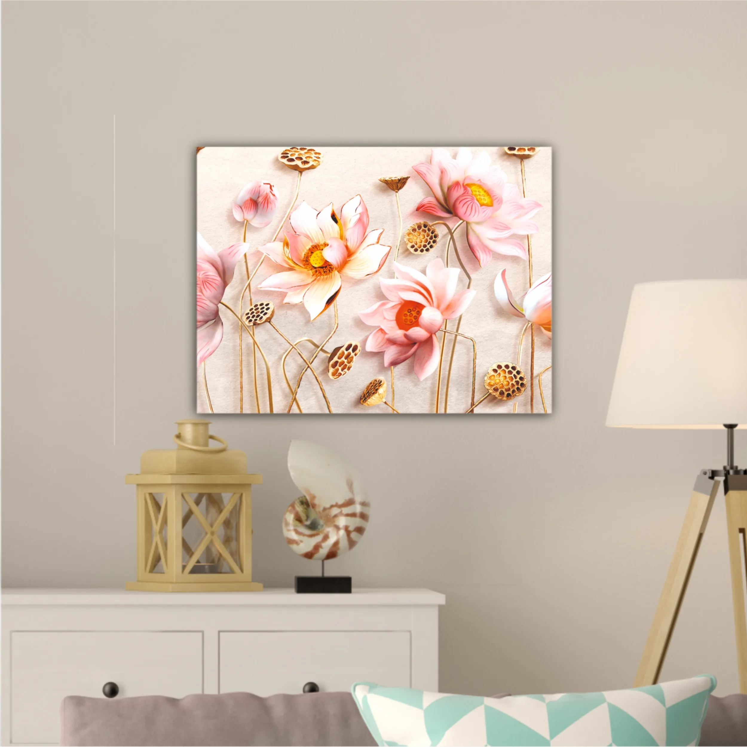 Pink flowers, 3D Illustration of flower wallpaper