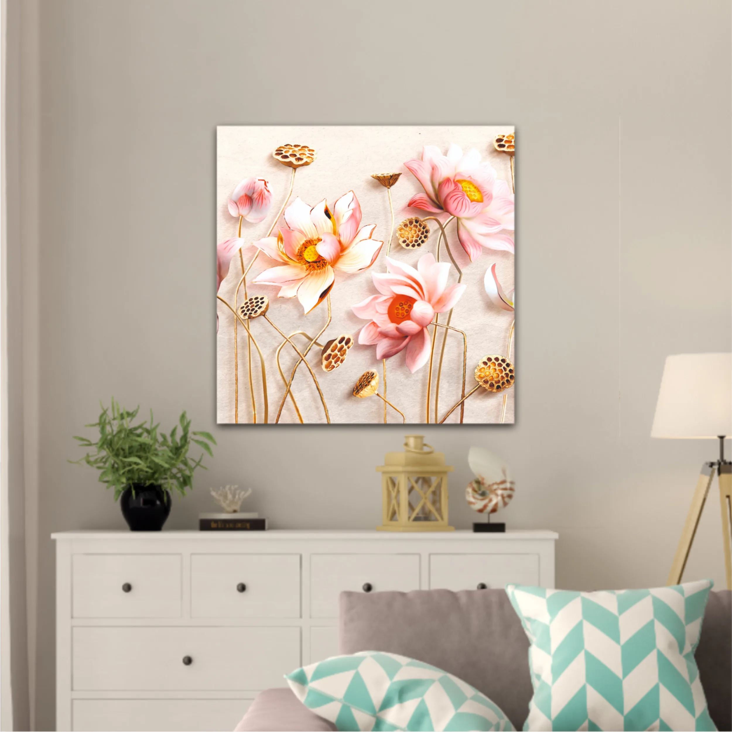 Pink flowers, 3D Illustration of flower wallpaper