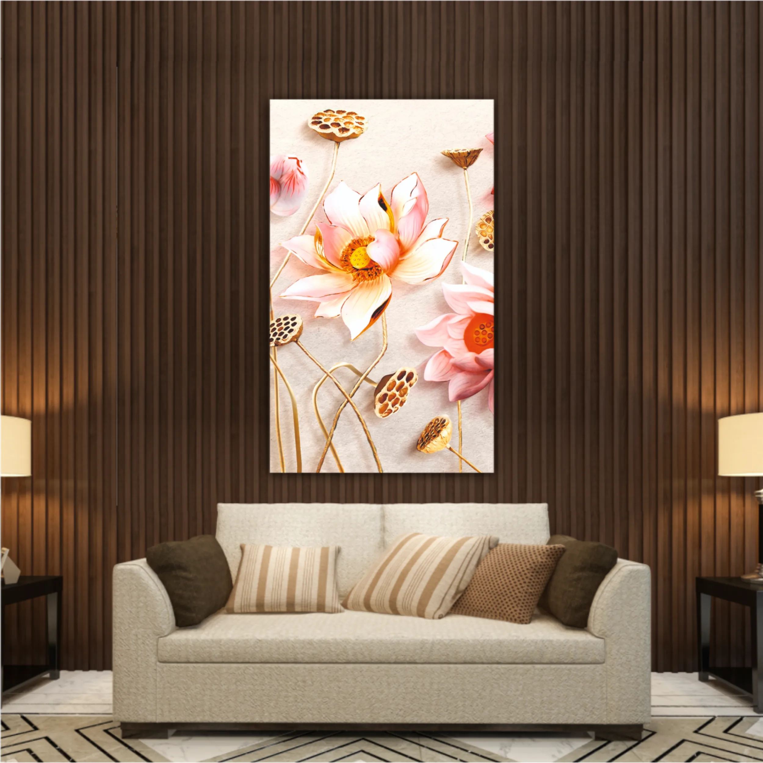 Pink flowers, 3D Illustration of flower wallpaper