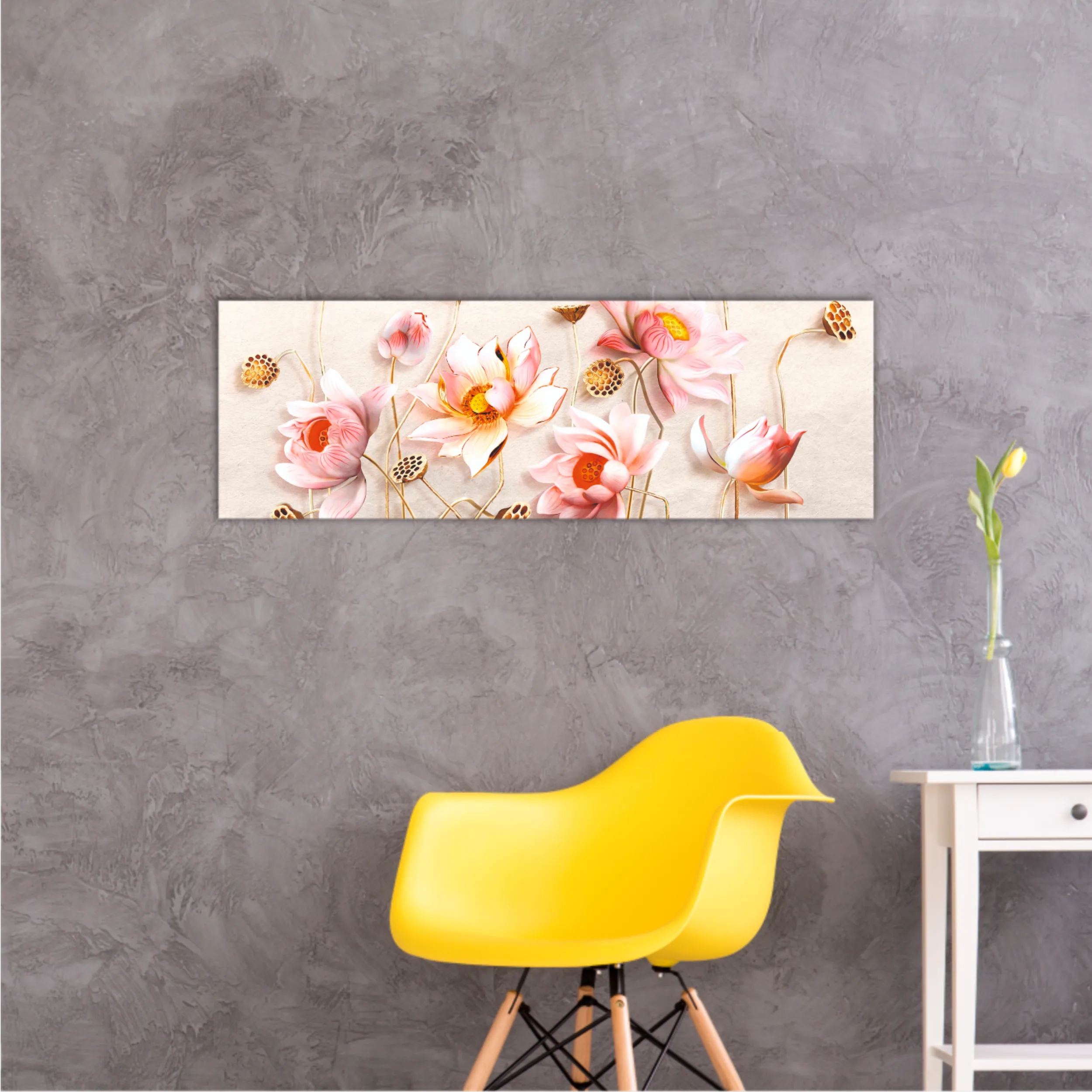 Pink flowers, 3D Illustration of flower wallpaper