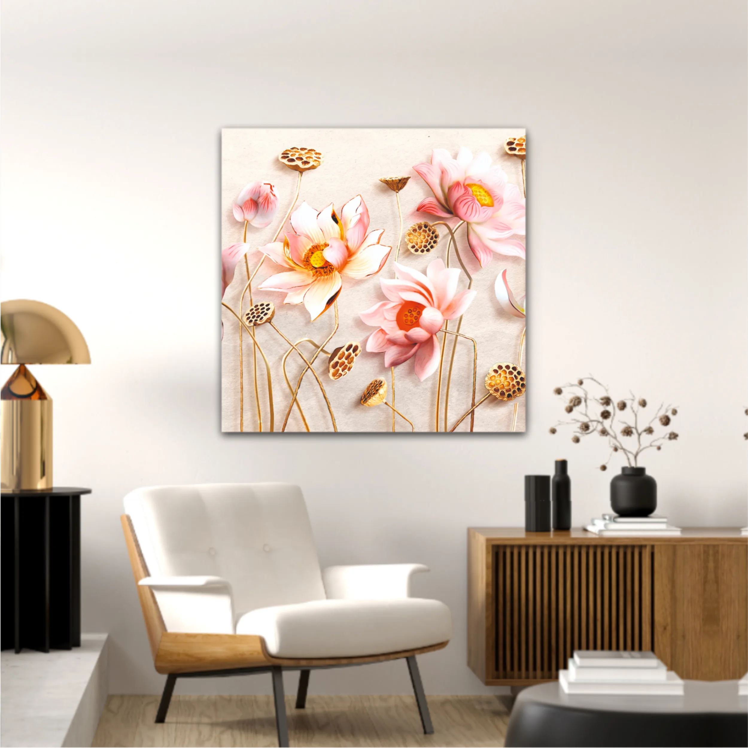 Pink flowers, 3D Illustration of flower wallpaper