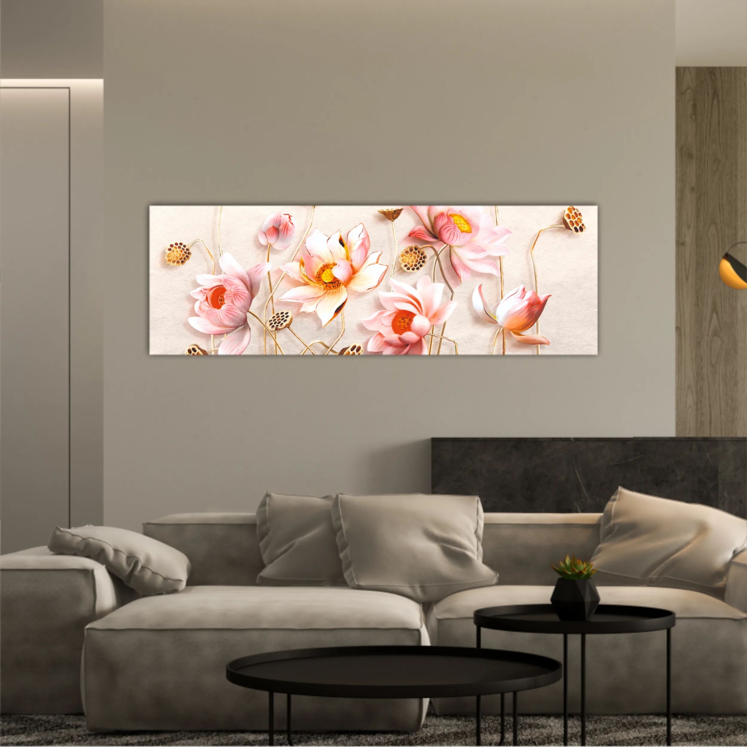 Pink flowers, 3D Illustration of flower wallpaper