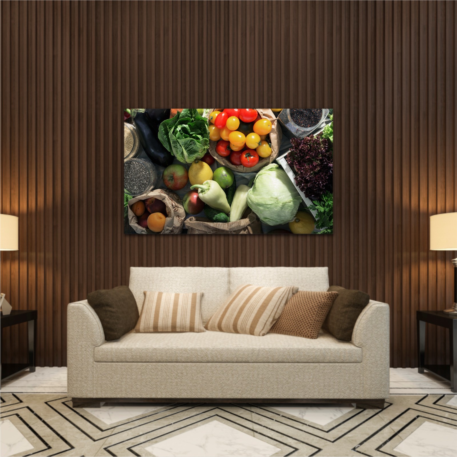 Healthy food background. Set of healthy food, top view