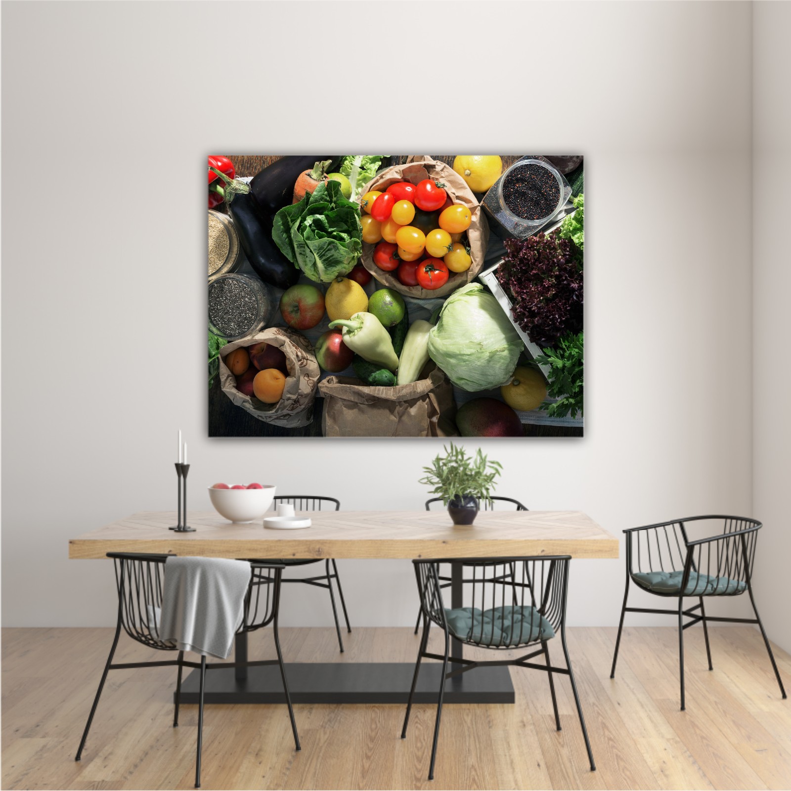 Healthy food background. Set of healthy food, top view