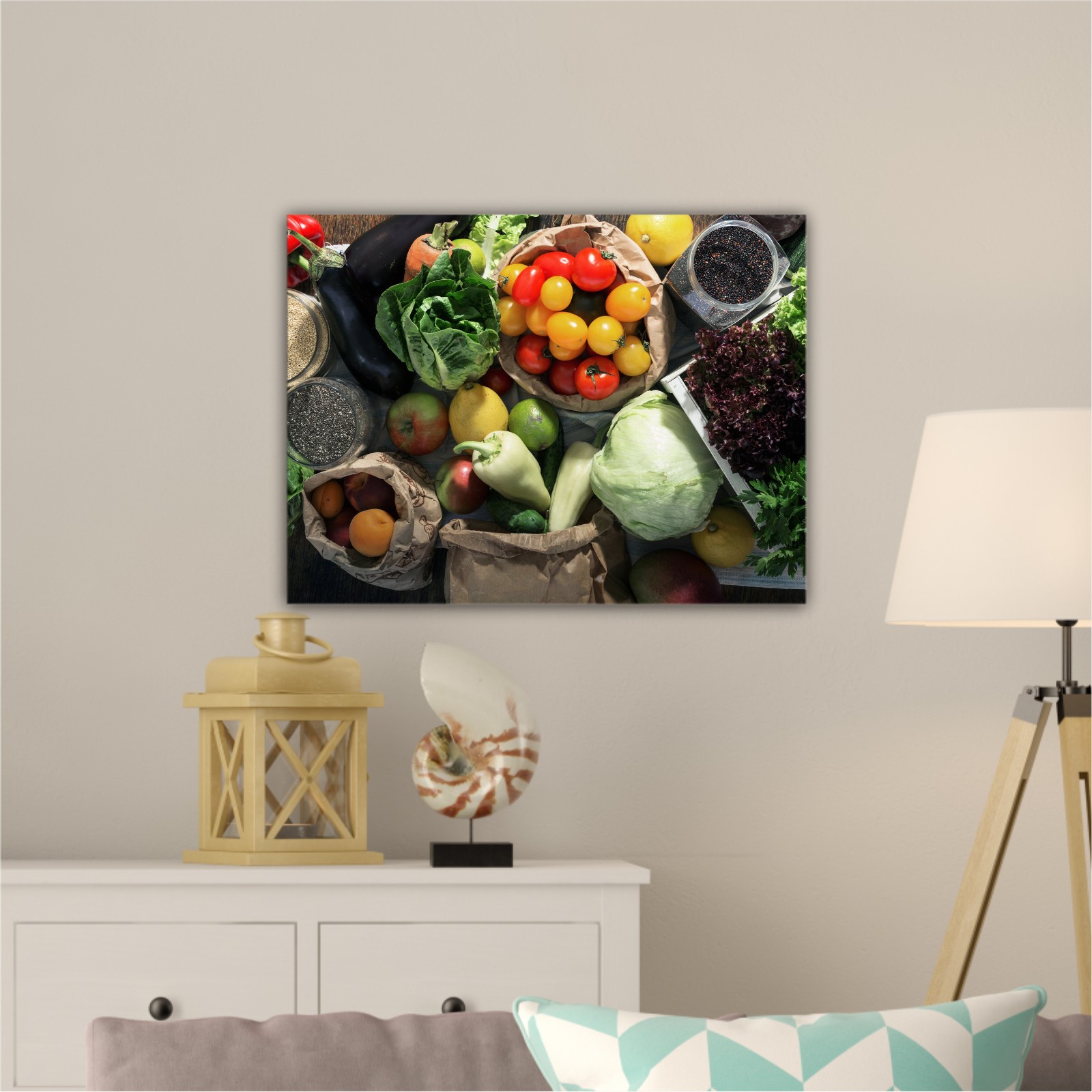 Healthy food background. Set of healthy food, top view