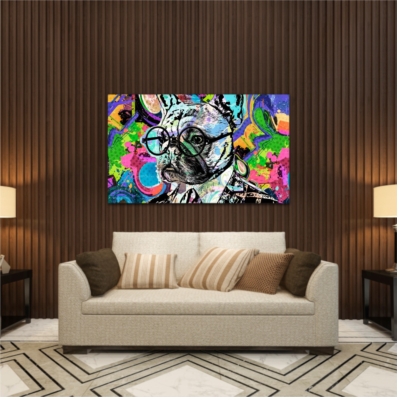  english bulldog portrait intellectual art