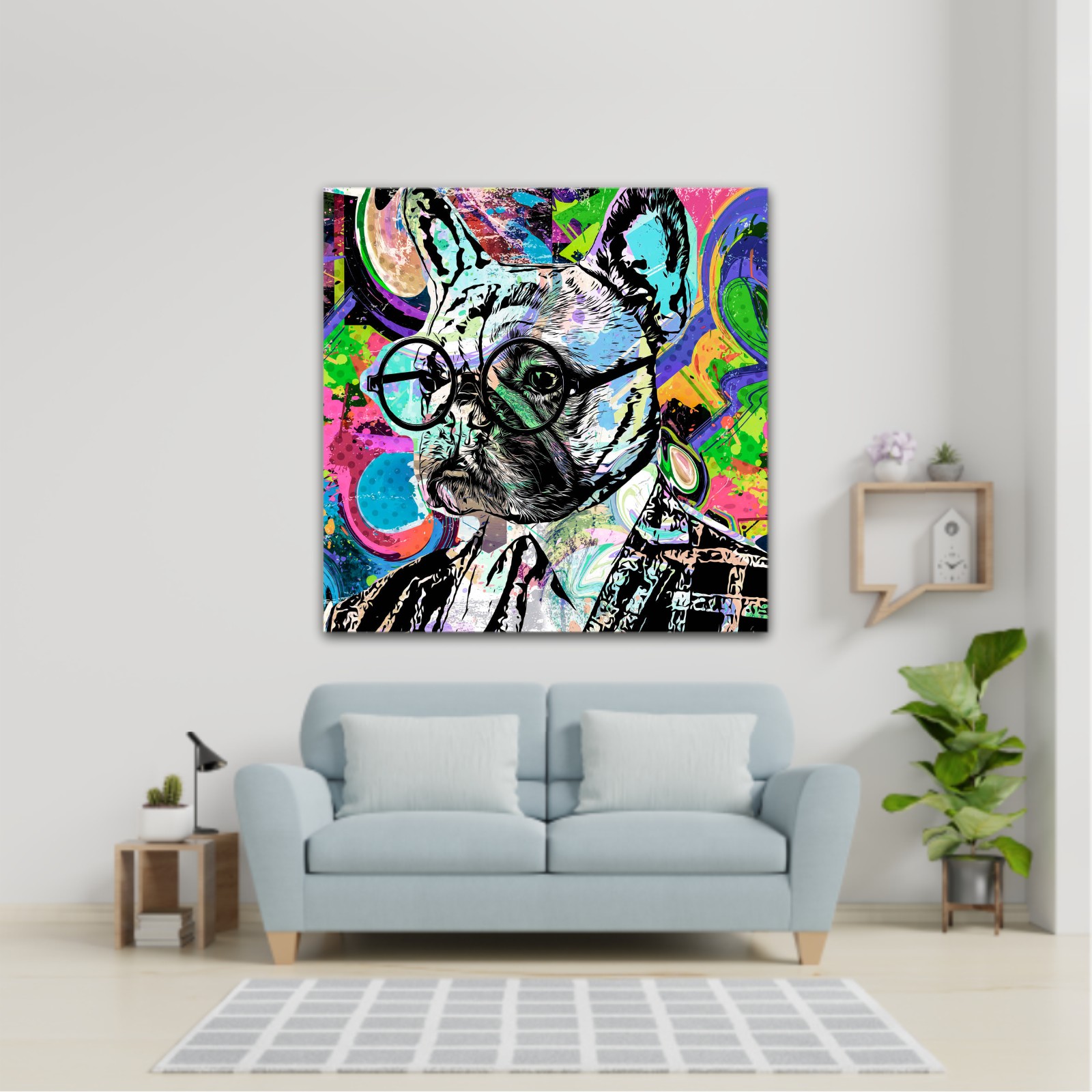  english bulldog portrait intellectual art