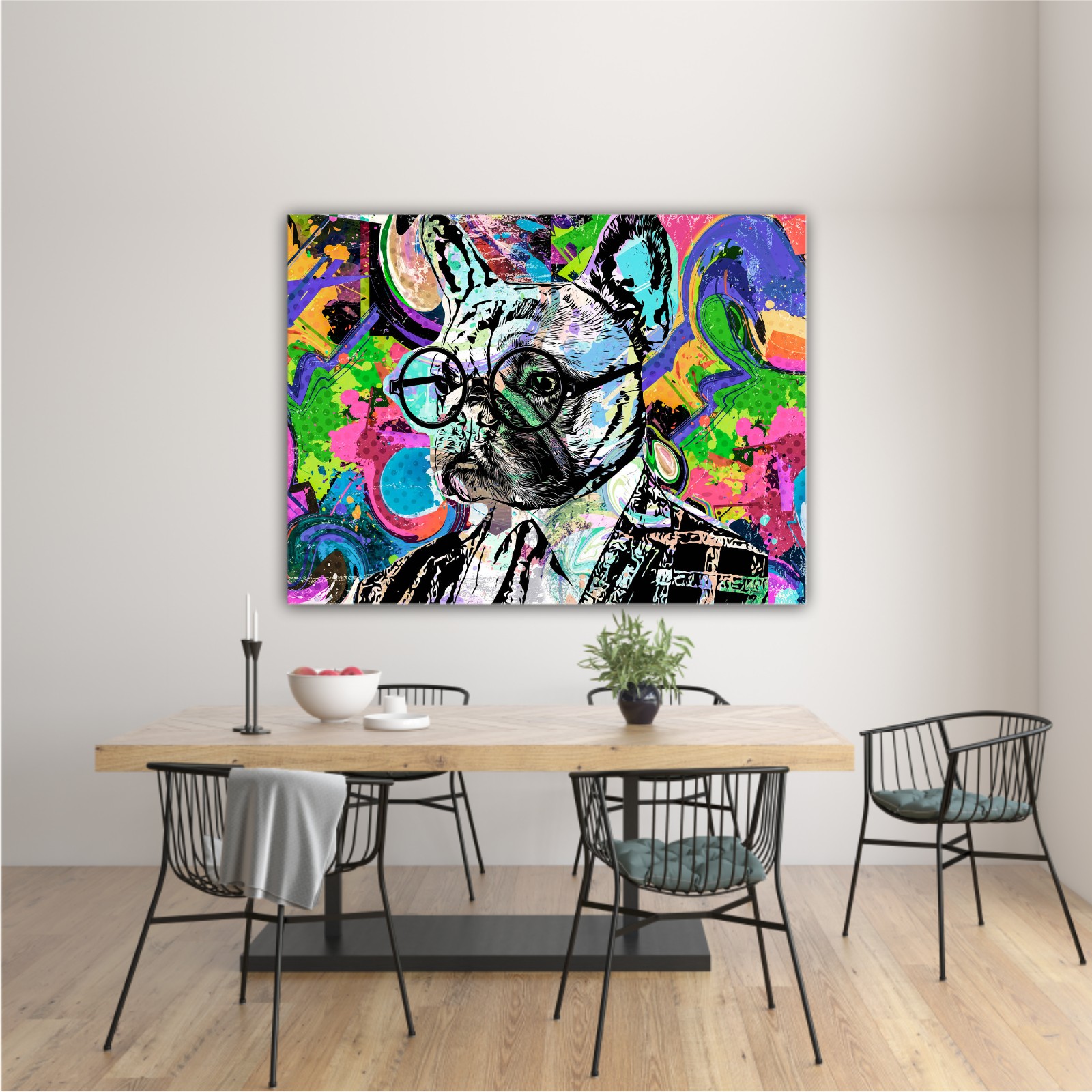  english bulldog portrait intellectual art