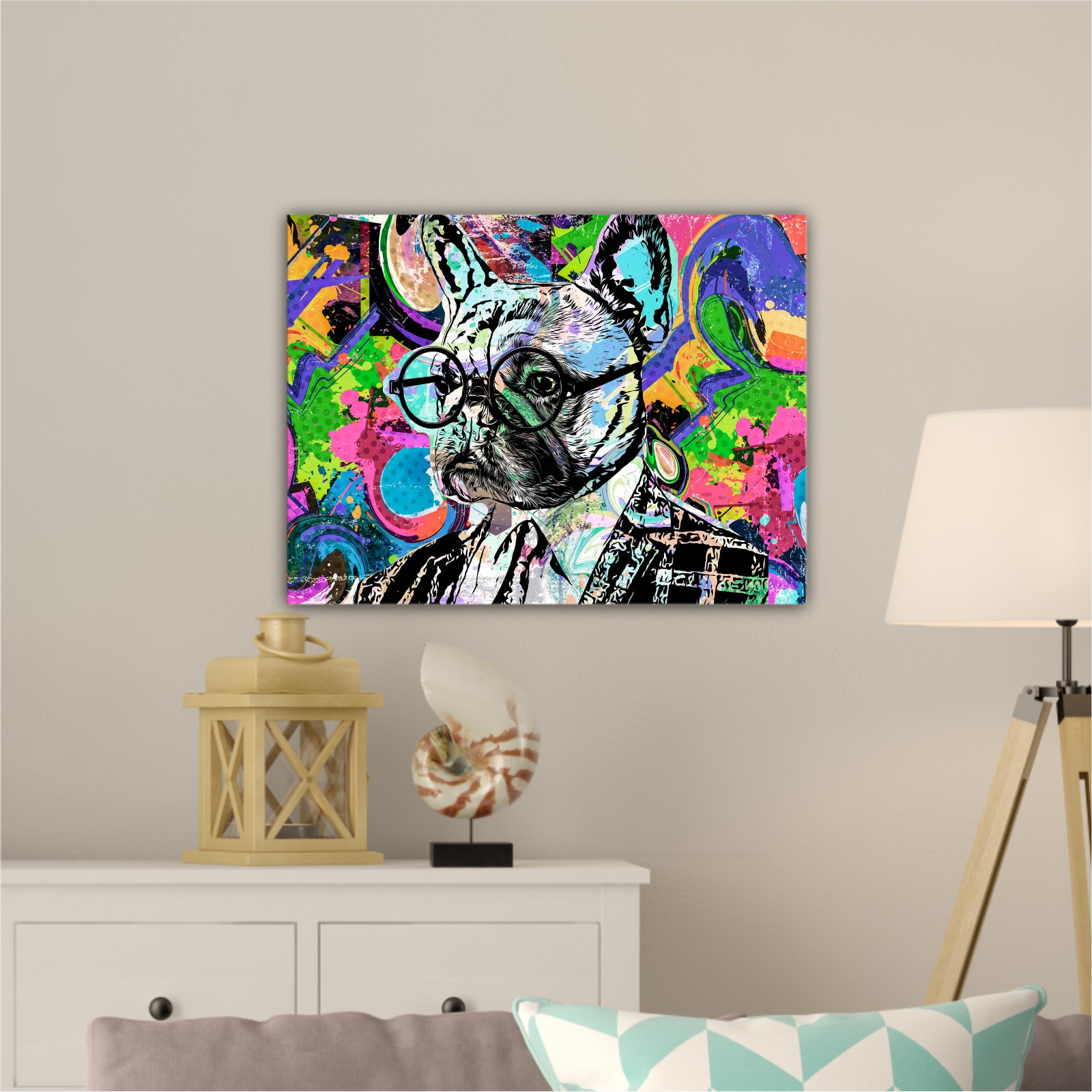  english bulldog portrait intellectual art