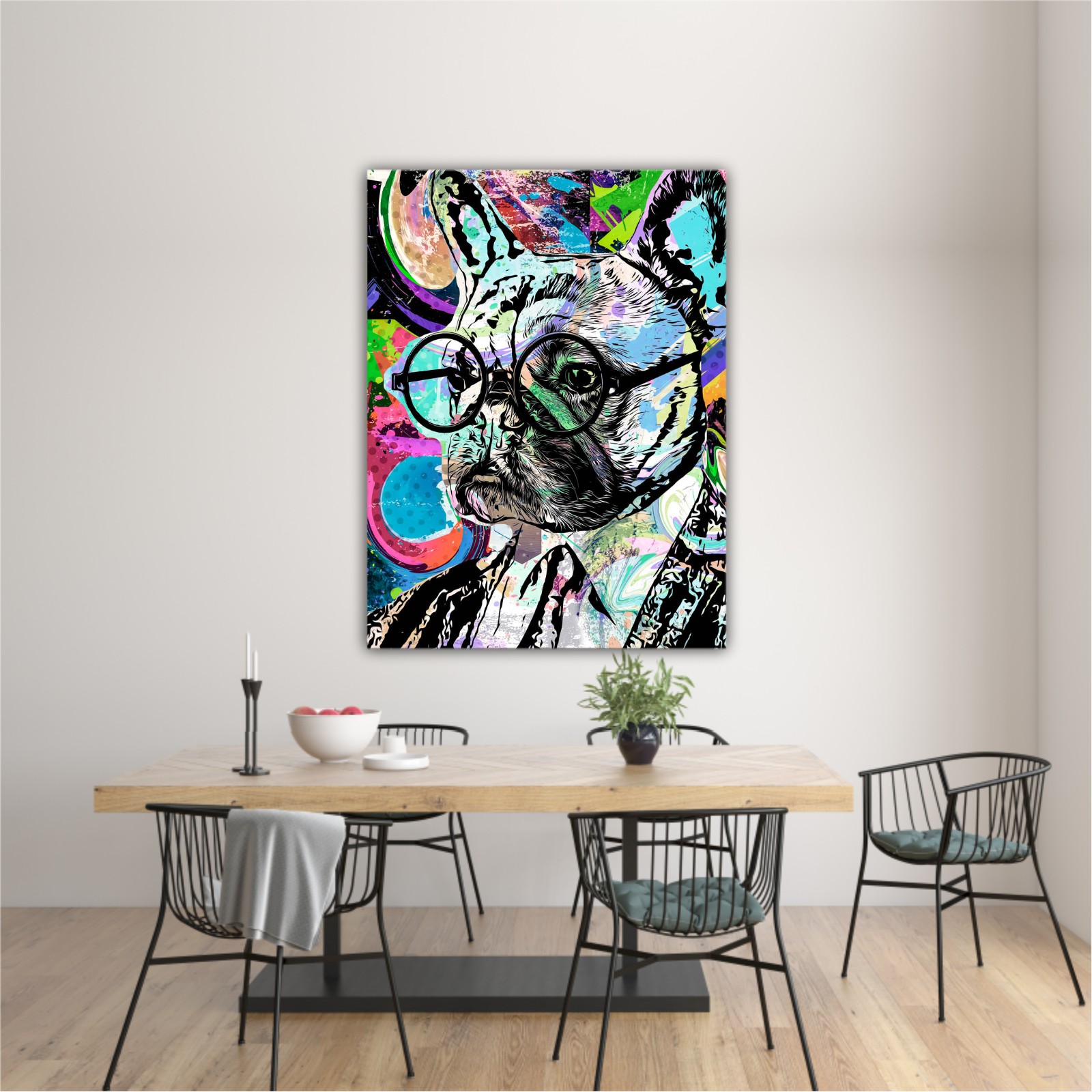  english bulldog portrait intellectual art