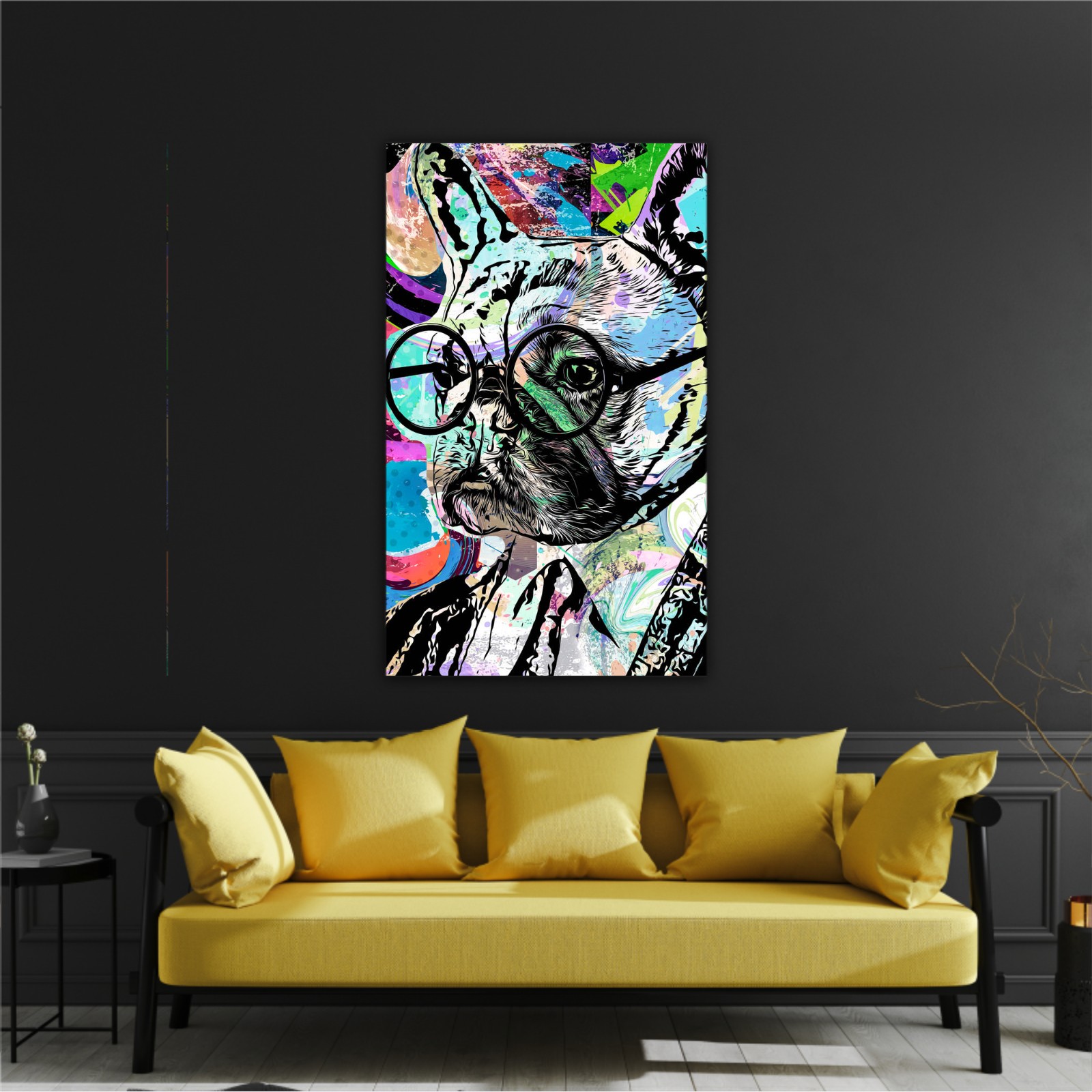  english bulldog portrait intellectual art