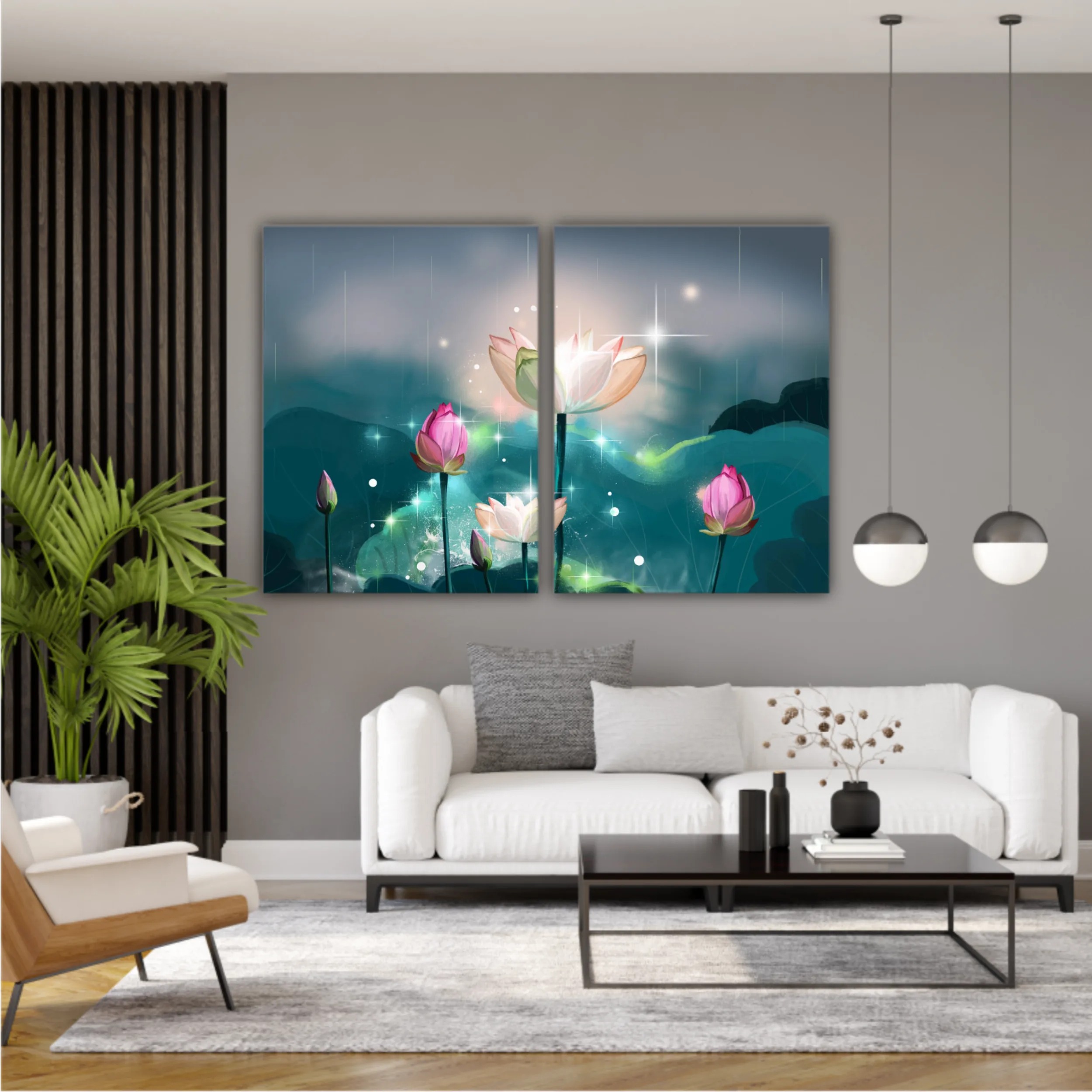 3d illustration of lotus flowers