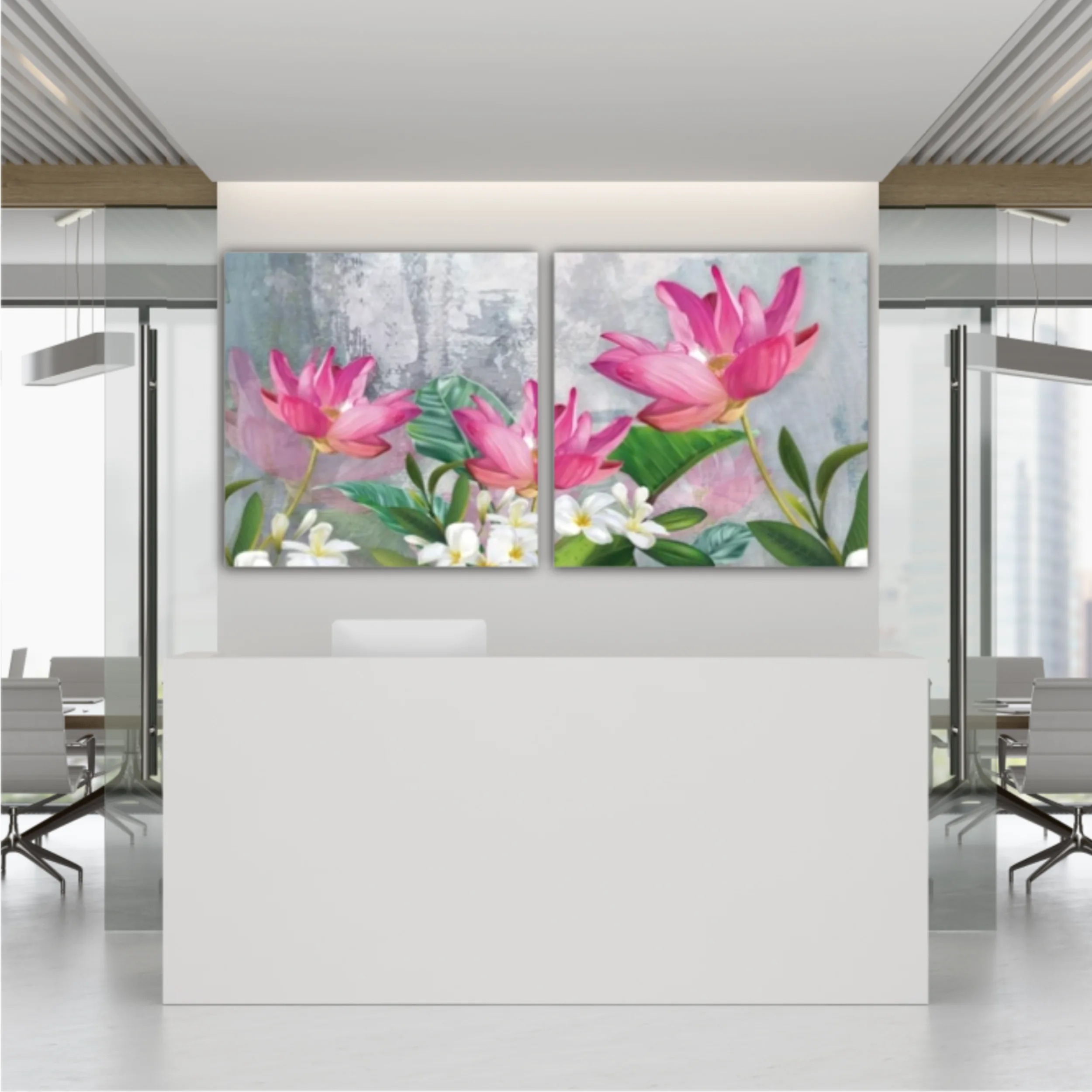 3d illustration of flowers in brilliant bloom in spring line. Luxurious abstract art digital painting