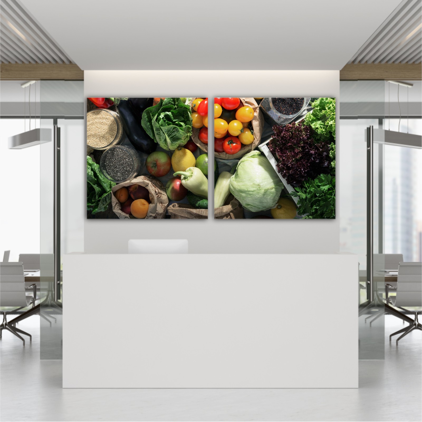 Healthy food background. Set of healthy food, top view