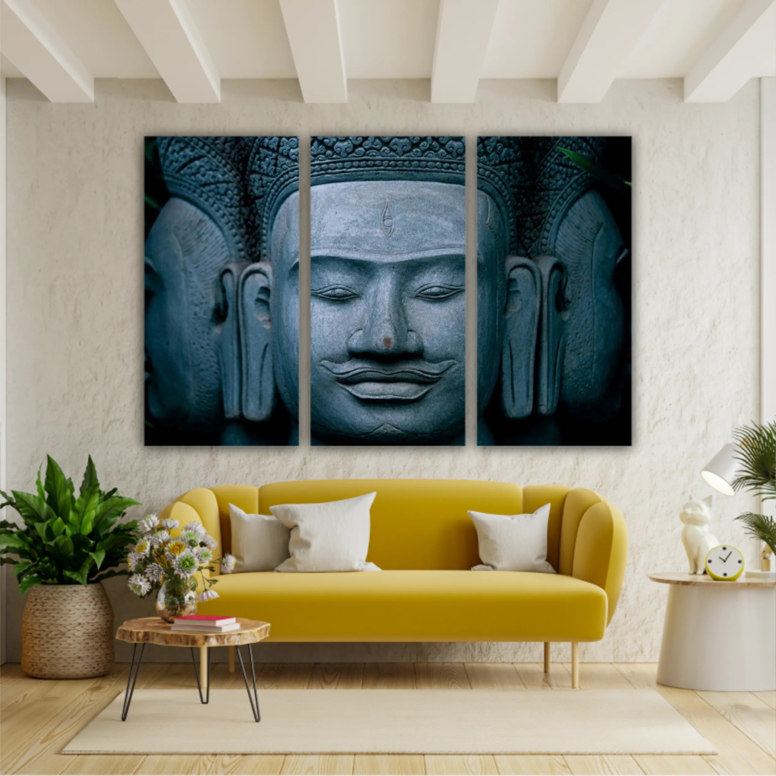 Three Headed Buddha Statue