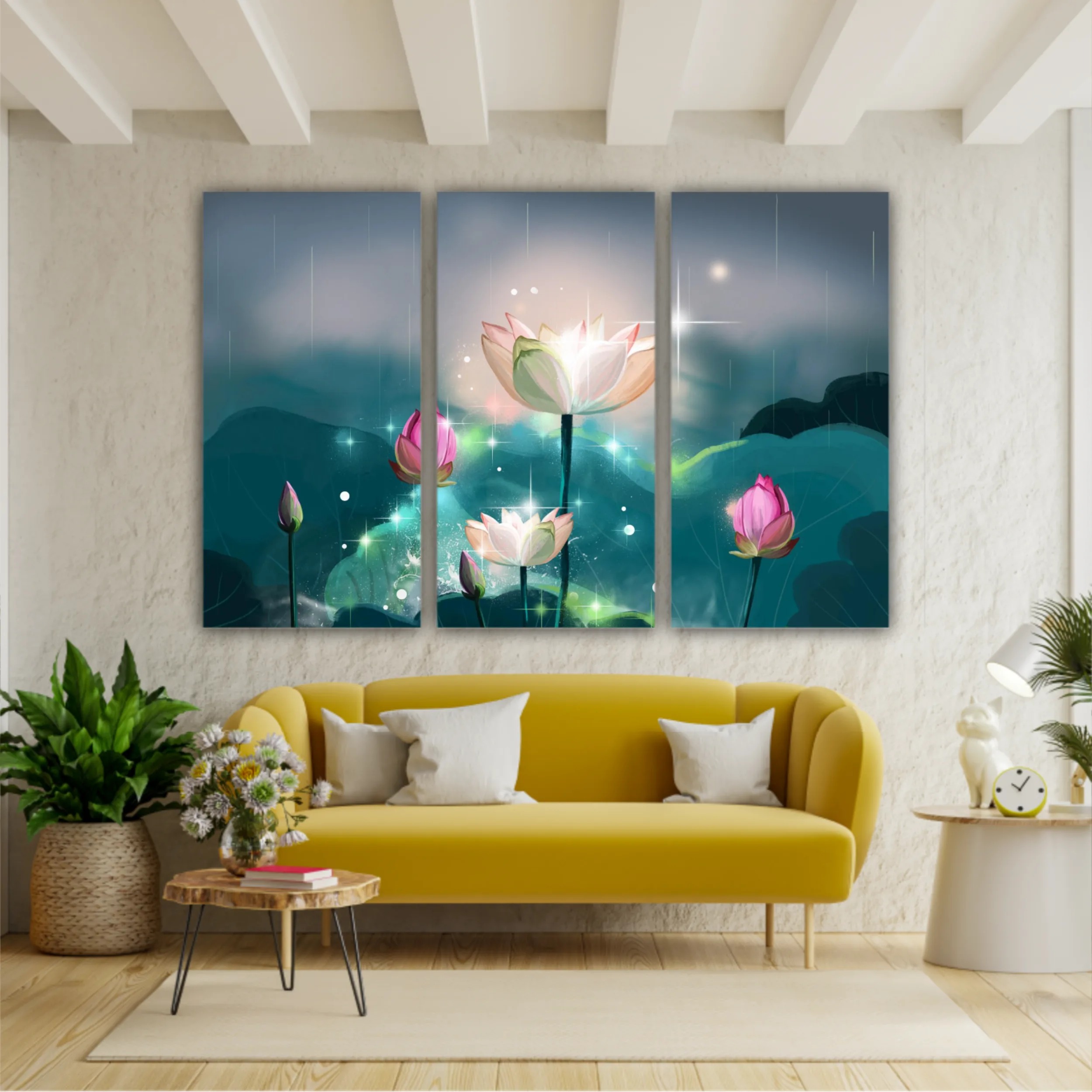 3d illustration of lotus flowers