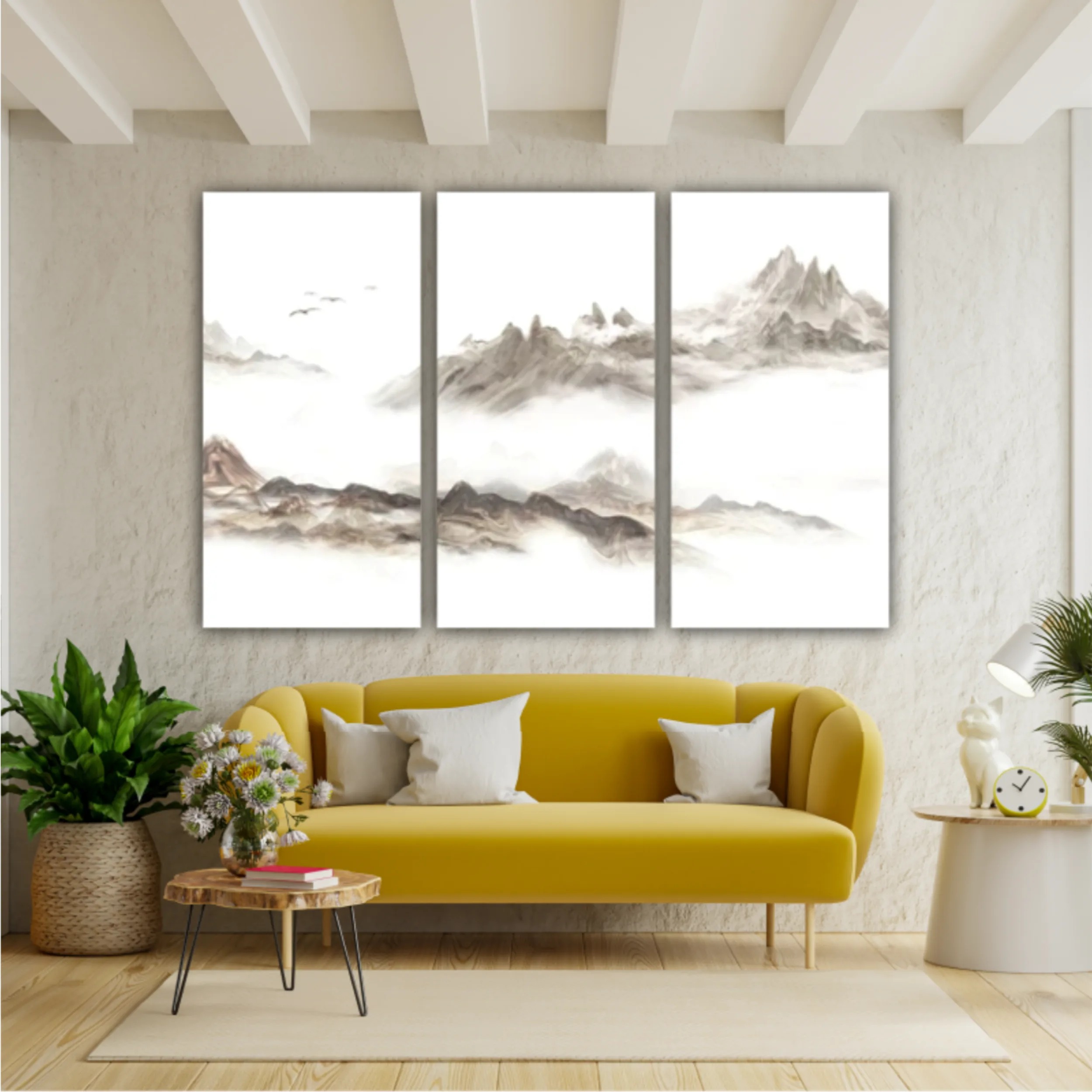 3d illustration of majestic mountain landscape