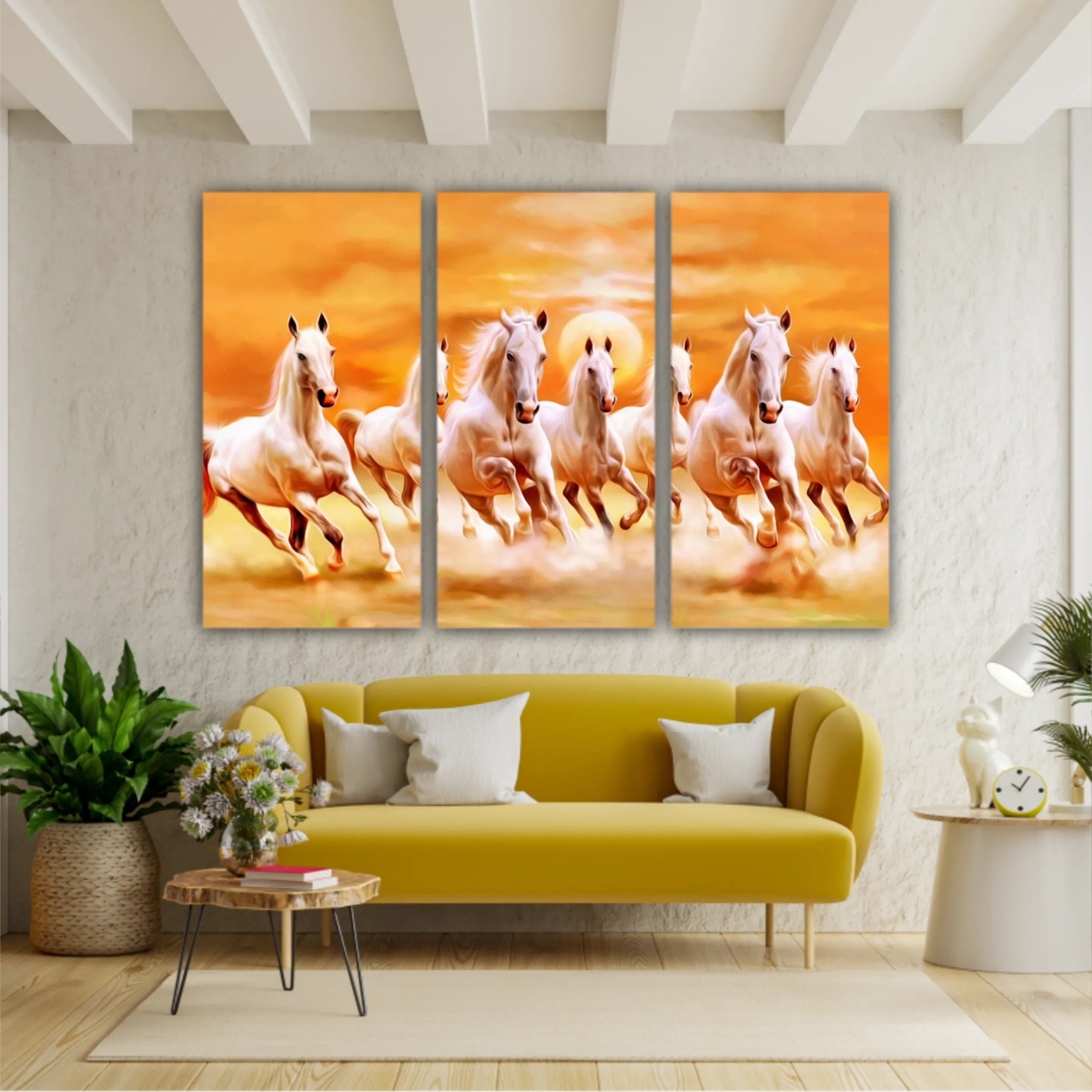 3d illustration of horse and beach design