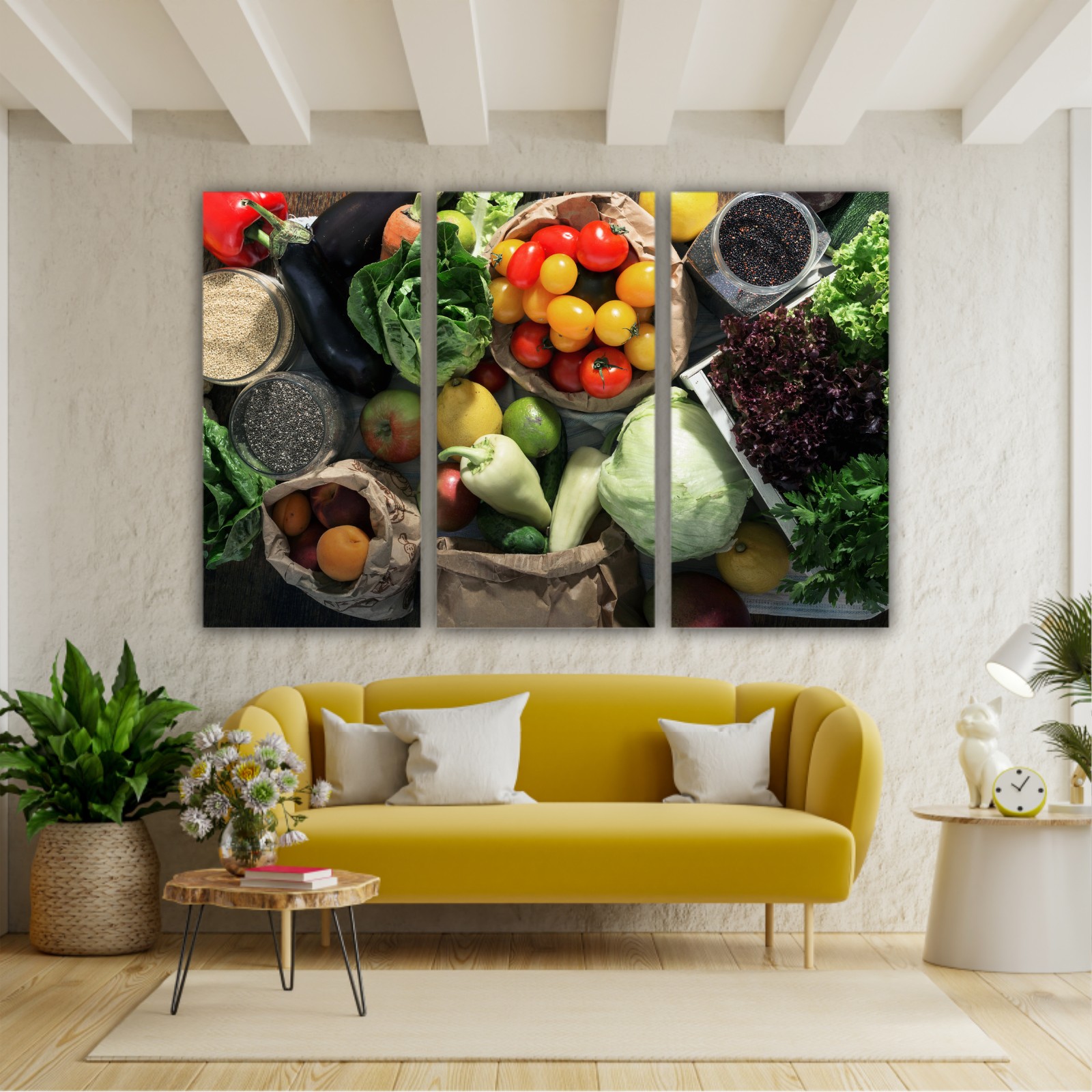 Healthy food background. Set of healthy food, top view