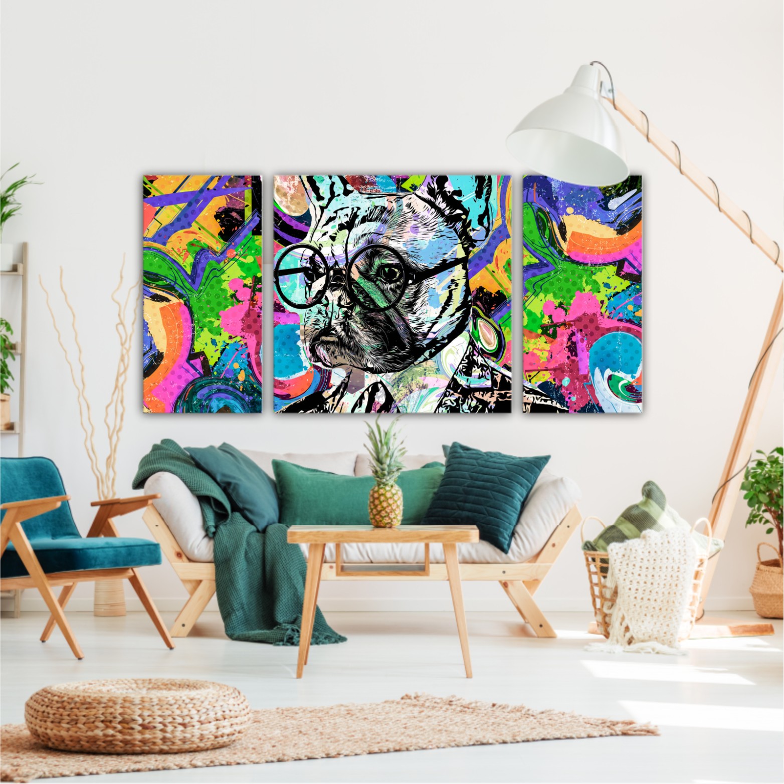  english bulldog portrait intellectual art