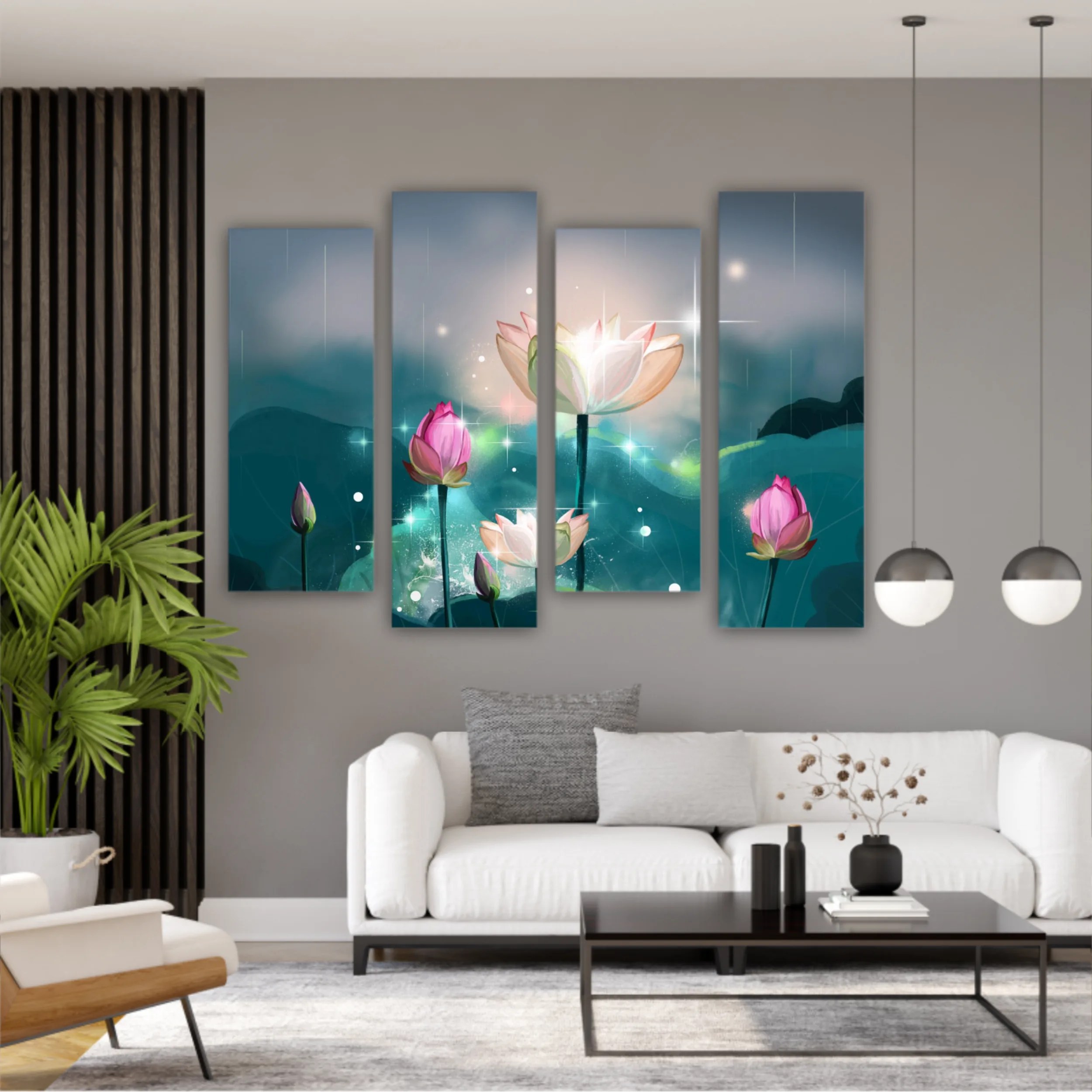 3d illustration of lotus flowers