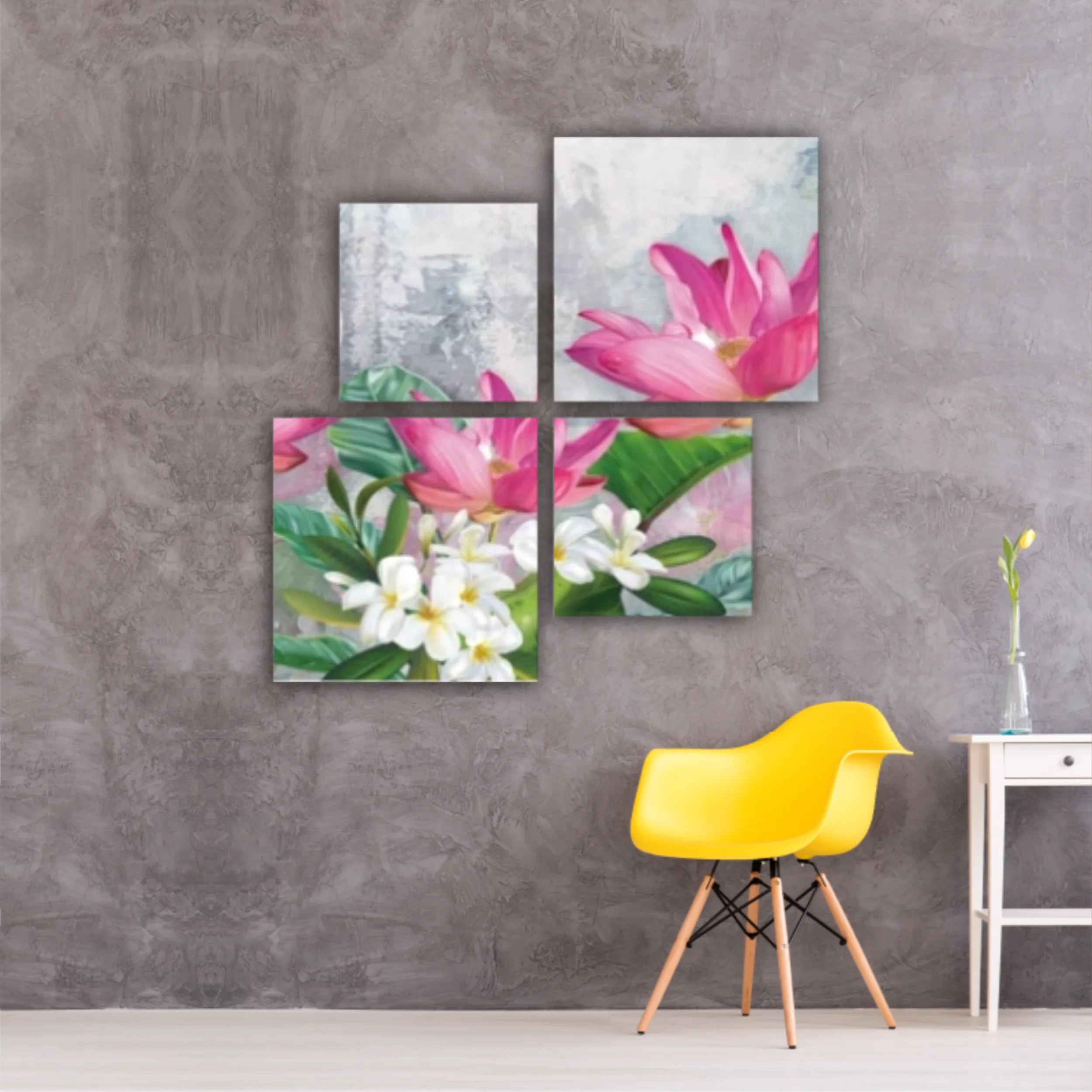 3d illustration of flowers in brilliant bloom in spring line. Luxurious abstract art digital painting