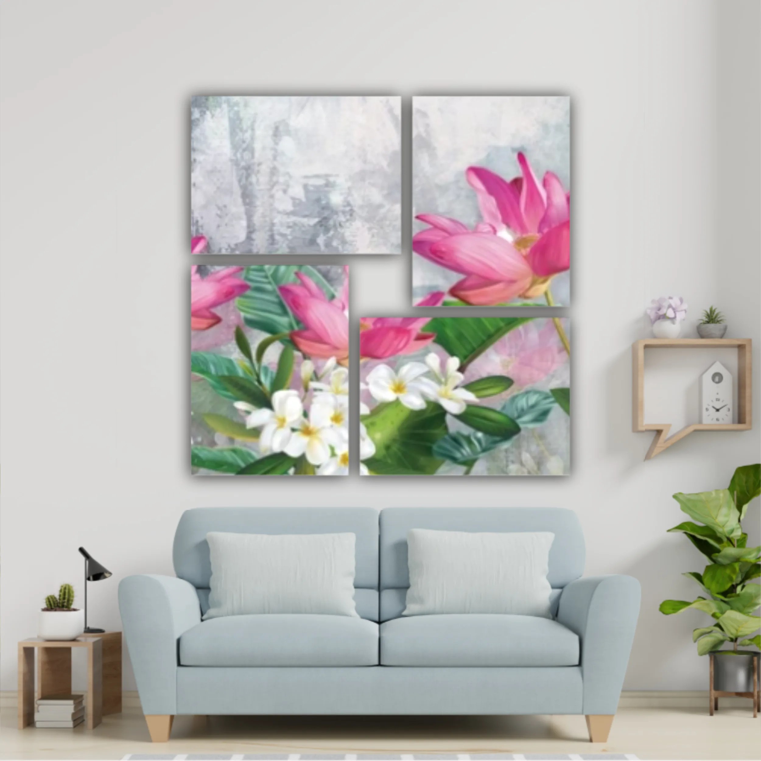 3d illustration of flowers in brilliant bloom in spring line. Luxurious abstract art digital painting