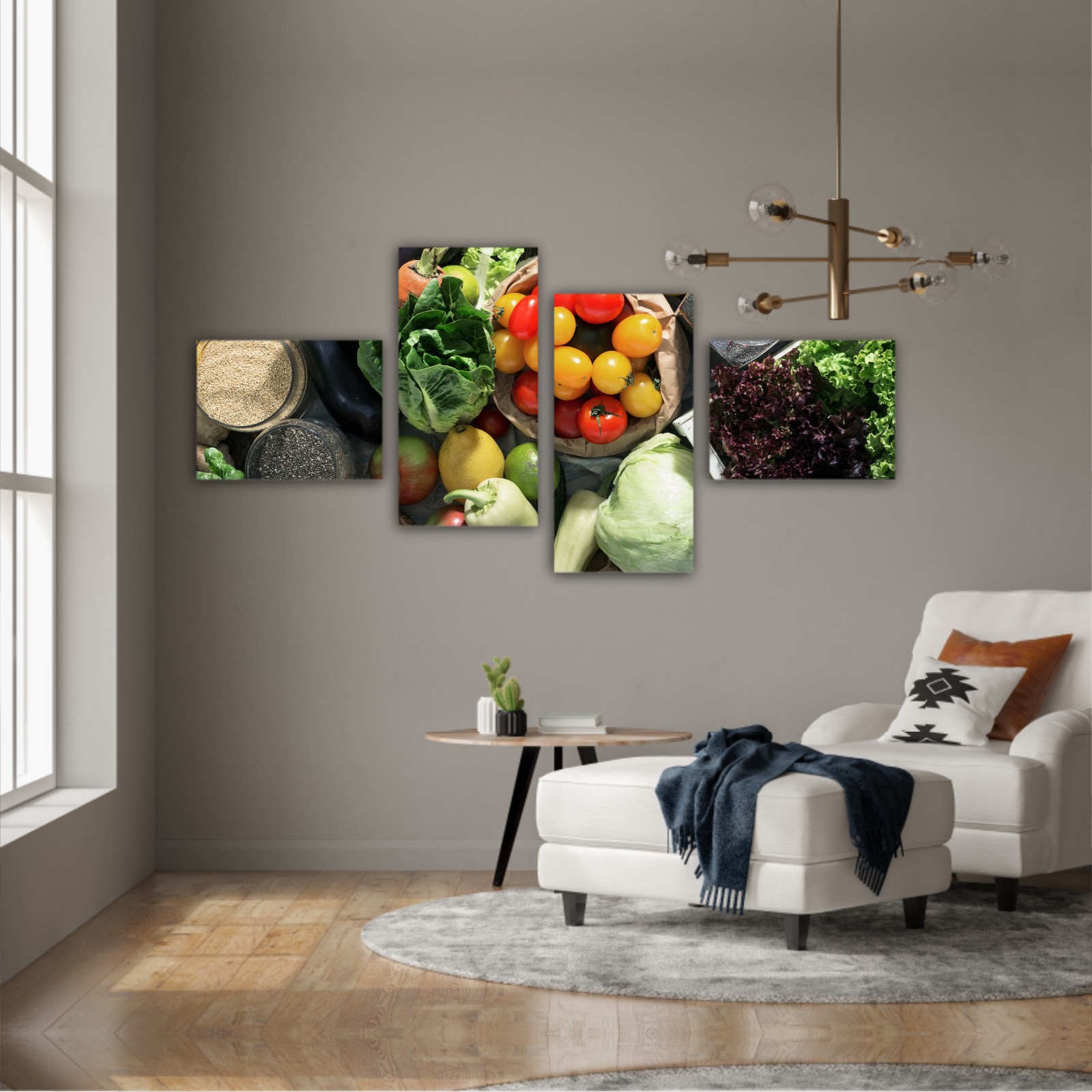 Healthy food background. Set of healthy food, top view