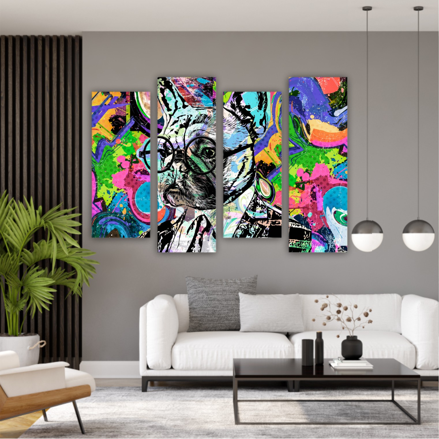  english bulldog portrait intellectual art