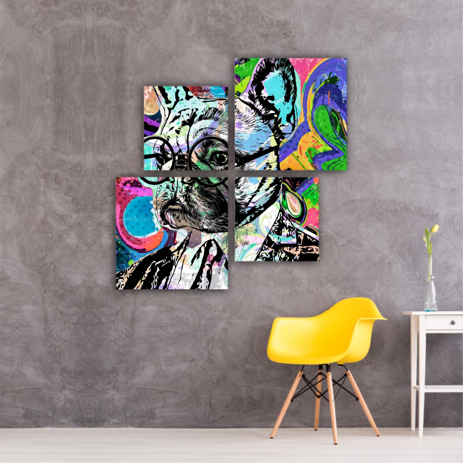  english bulldog portrait intellectual art